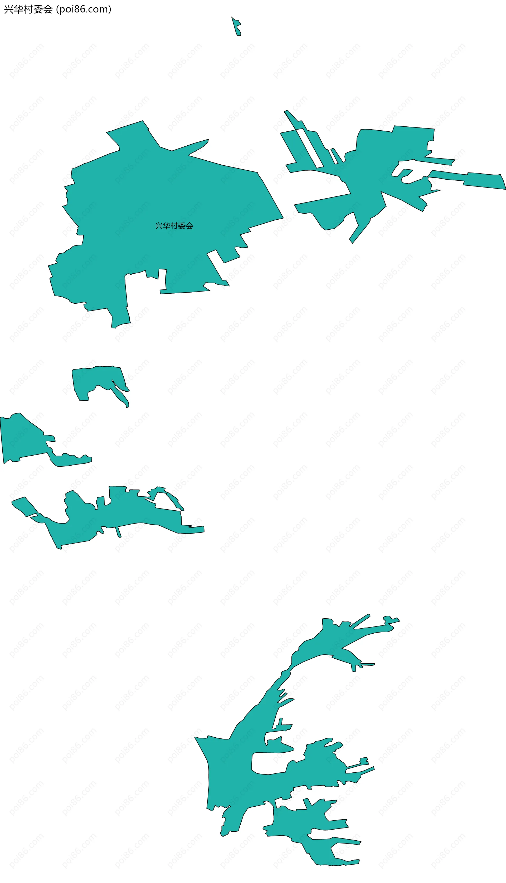 兴华村委会边界地图