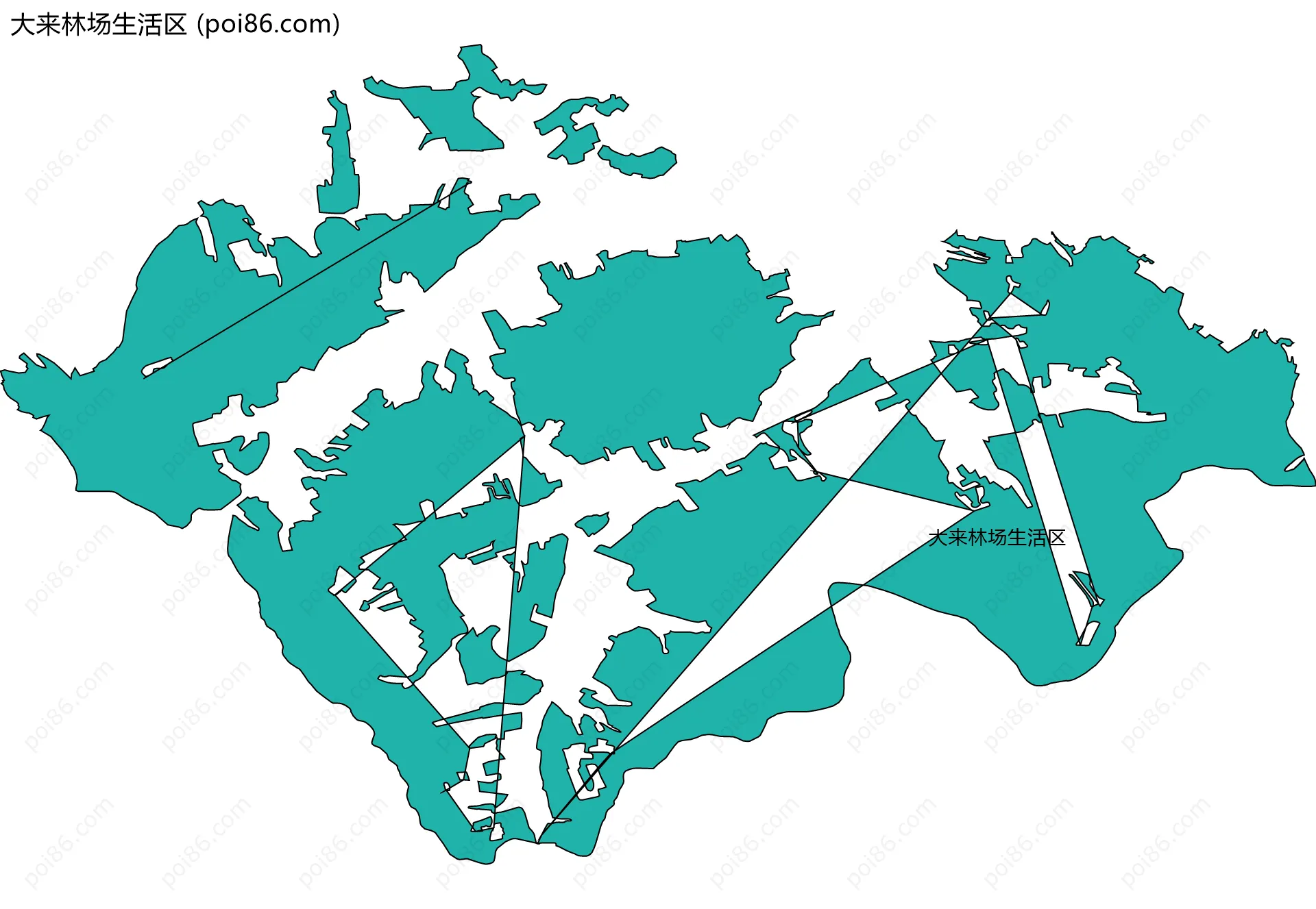 大来林场生活区边界地图