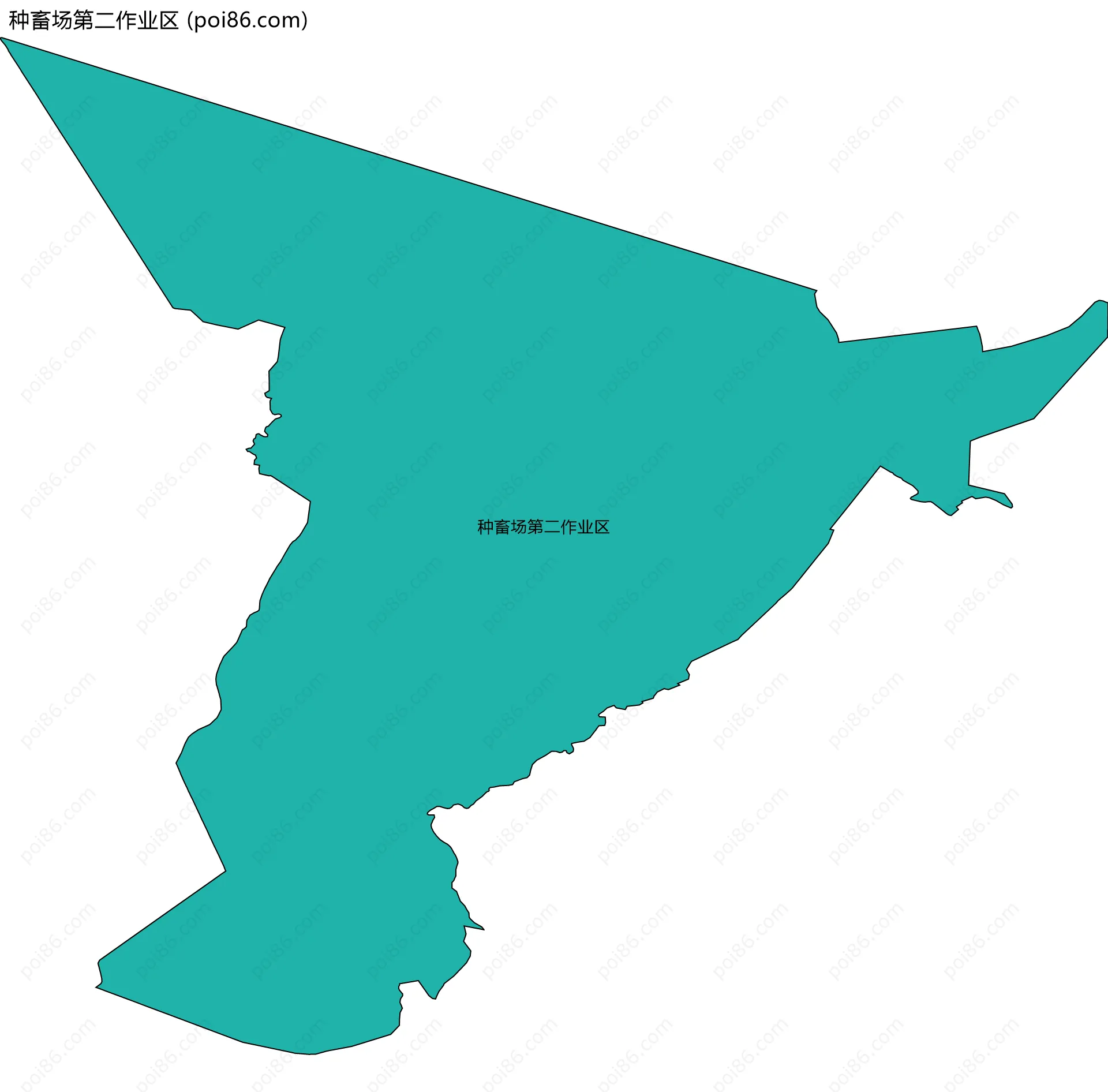 种畜场第二作业区边界地图