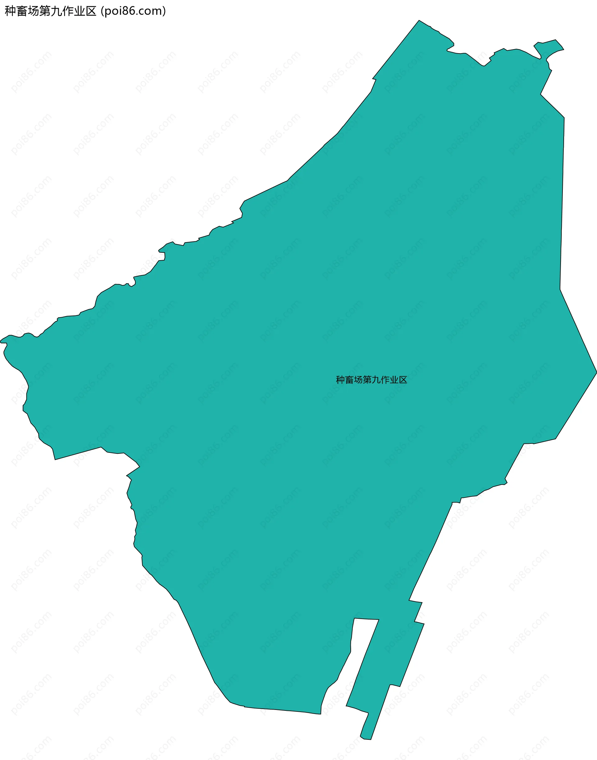 种畜场第九作业区边界地图