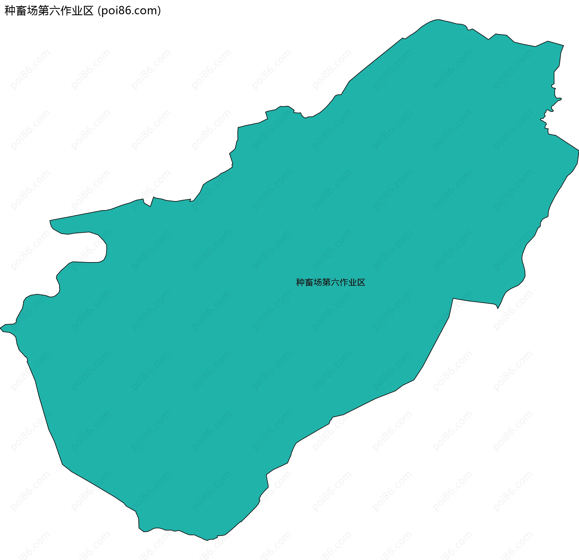 种畜场第六作业区边界地图