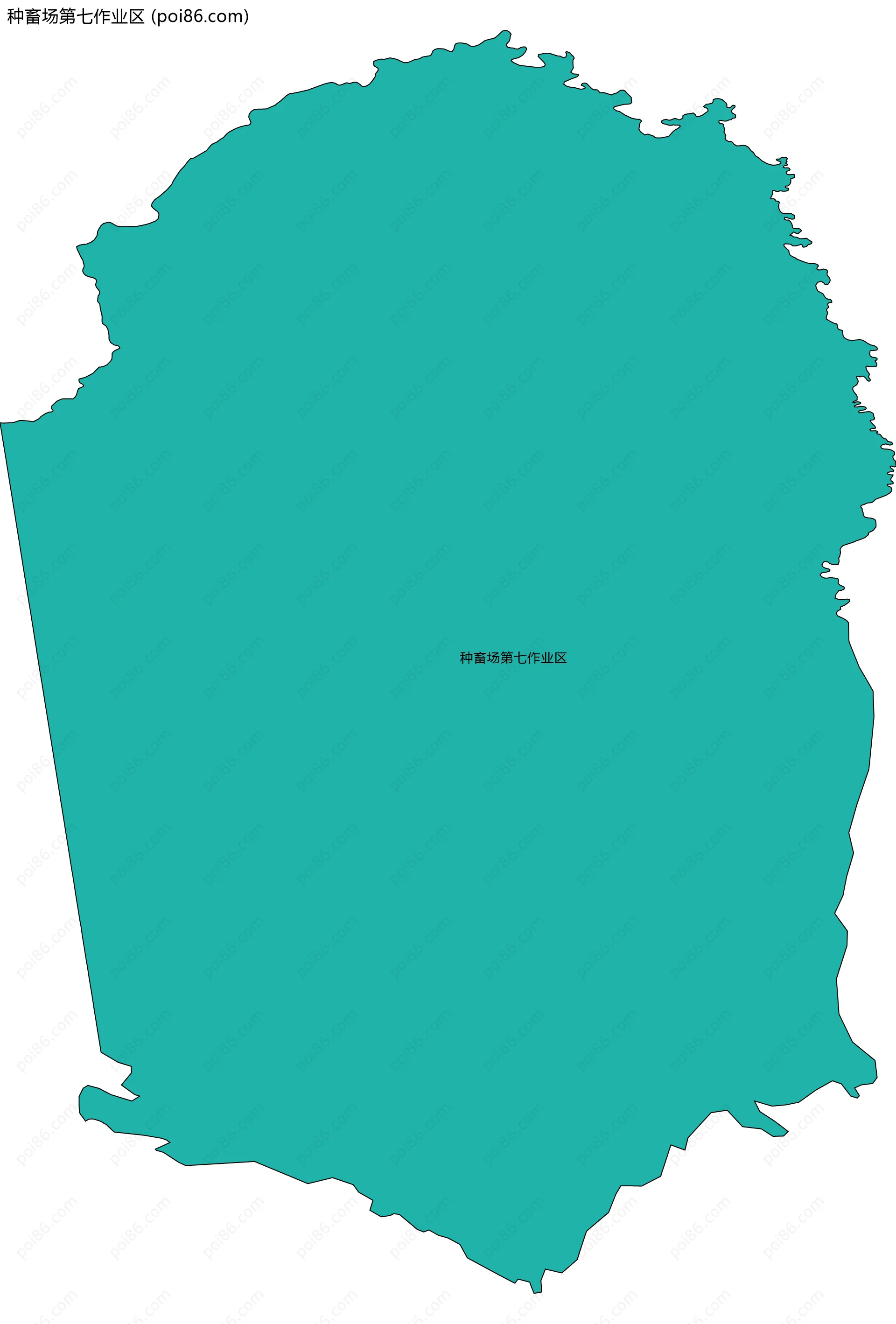 种畜场第七作业区边界地图