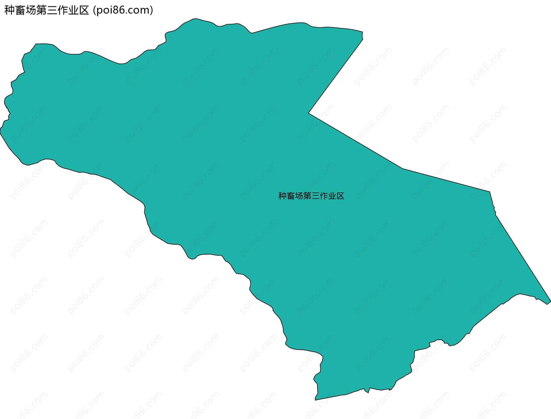 种畜场第三作业区边界地图