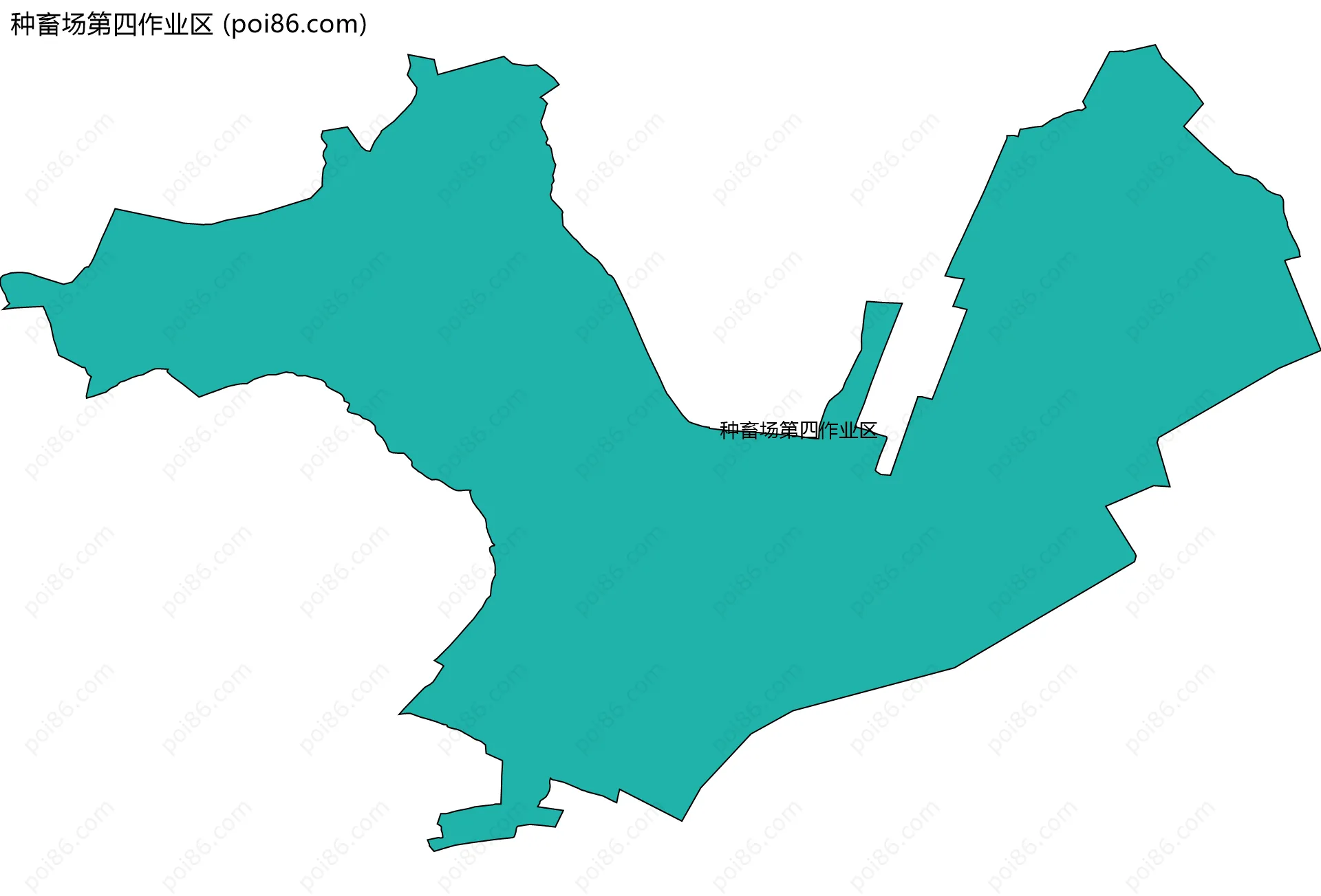 种畜场第四作业区边界地图