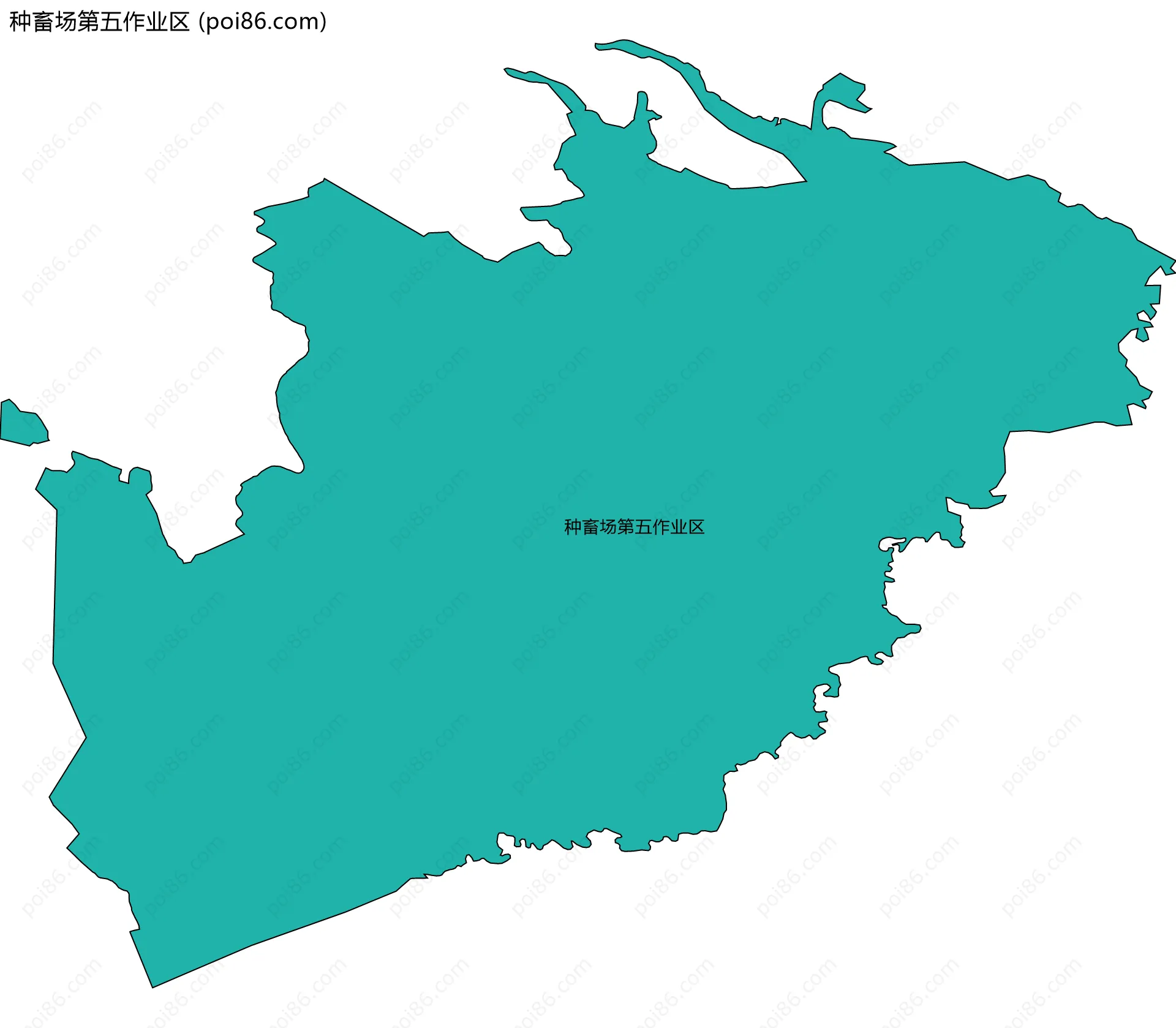 种畜场第五作业区边界地图