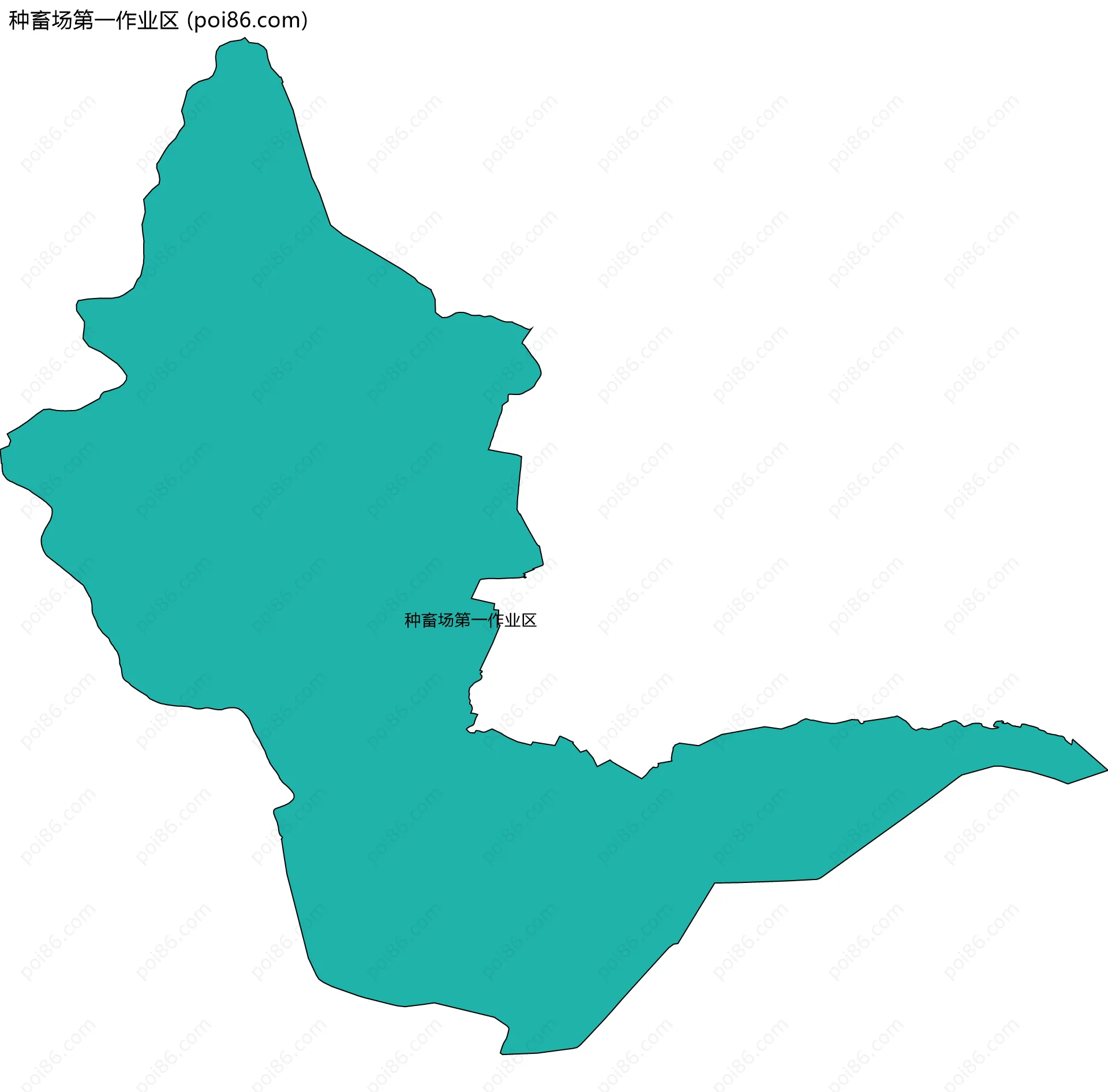 种畜场第一作业区边界地图