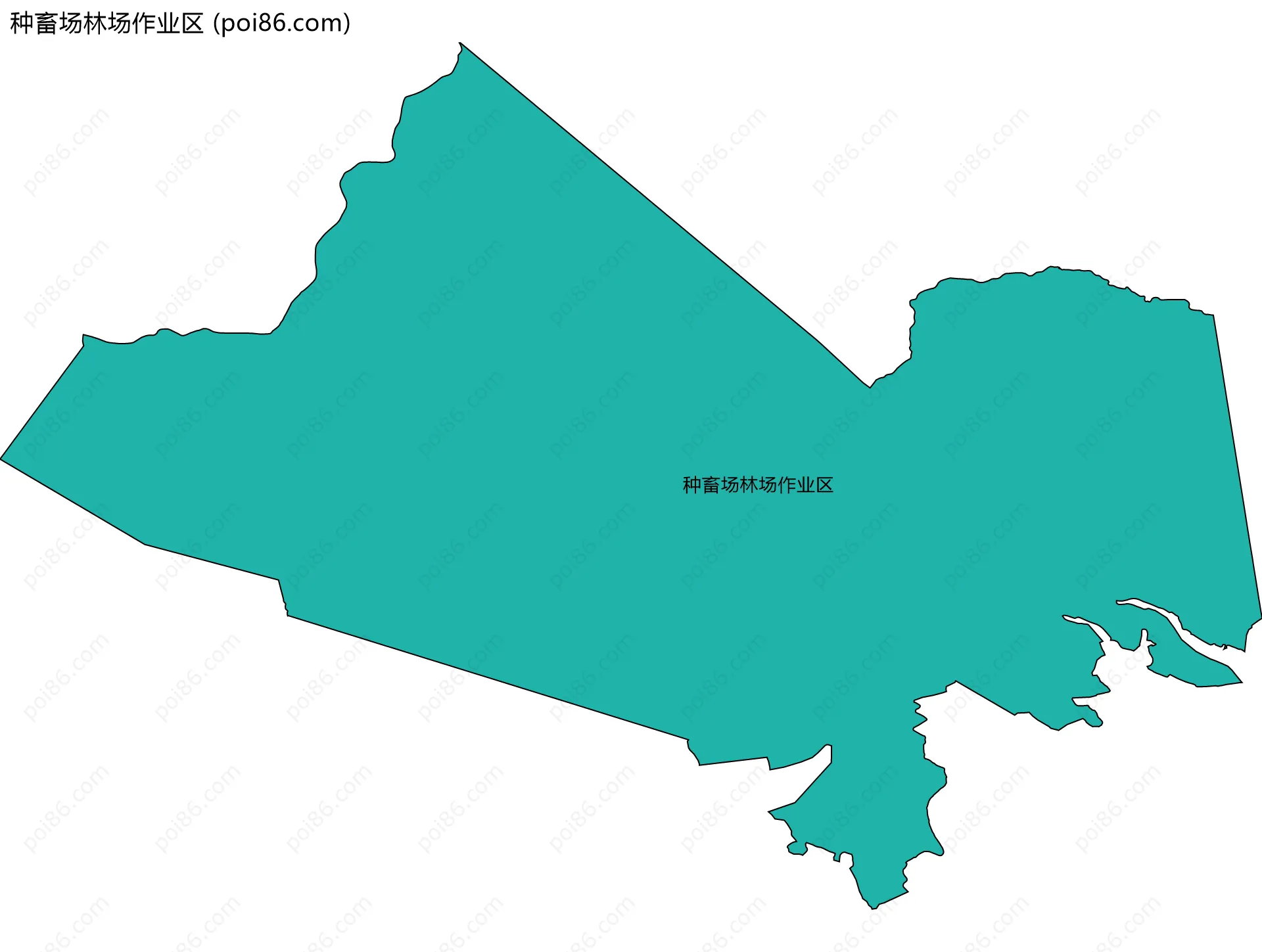 种畜场林场作业区边界地图