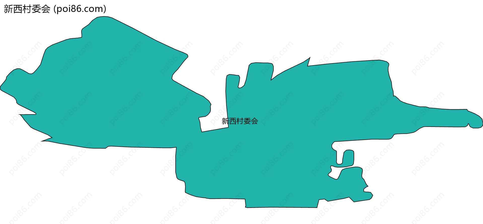 新西村委会边界地图