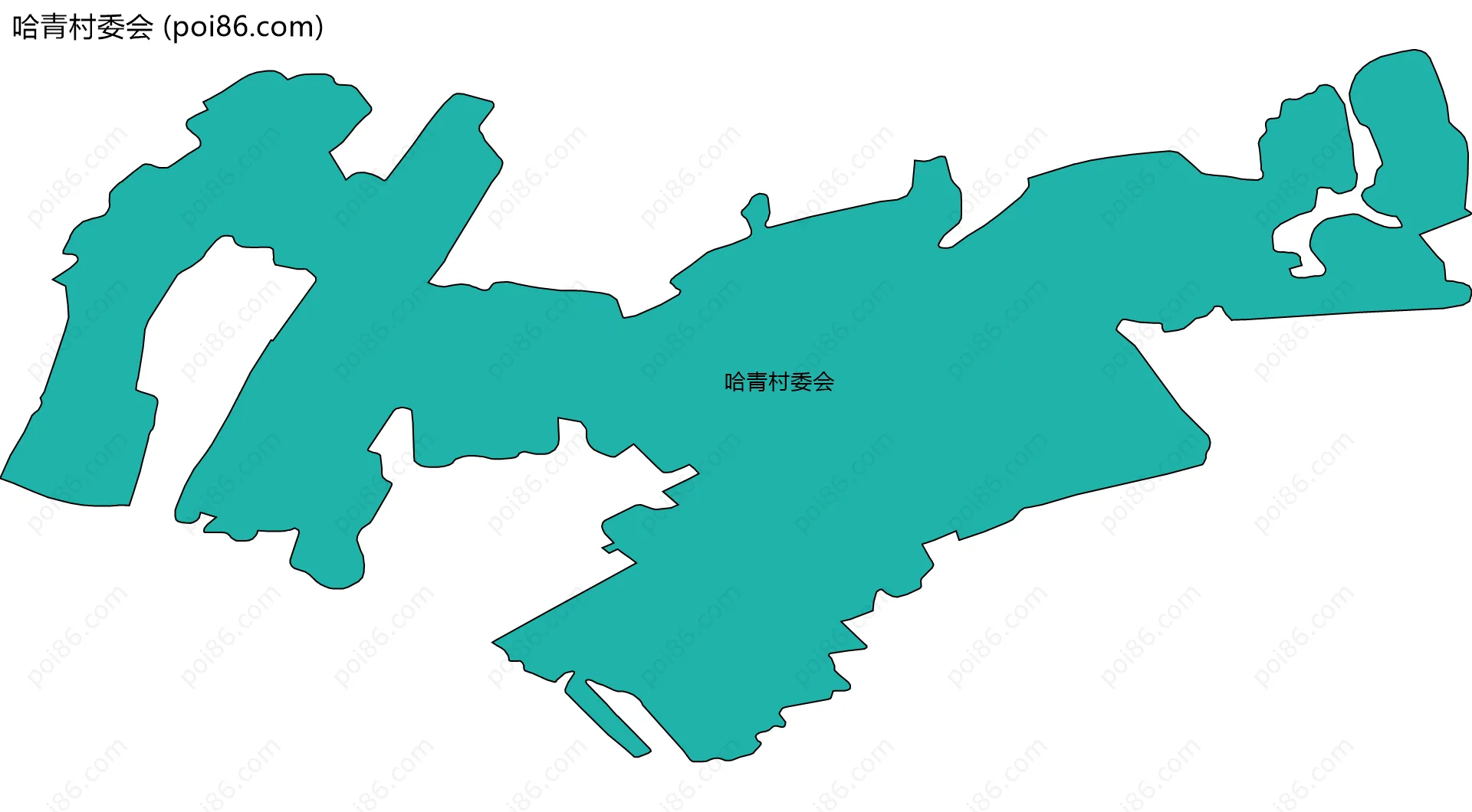 哈青村委会边界地图