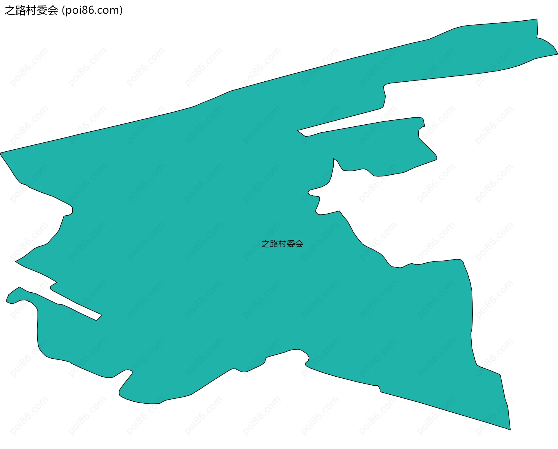 之路村委会边界地图