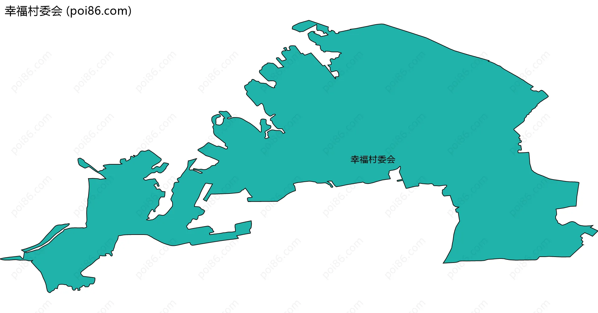 幸福村委会边界地图