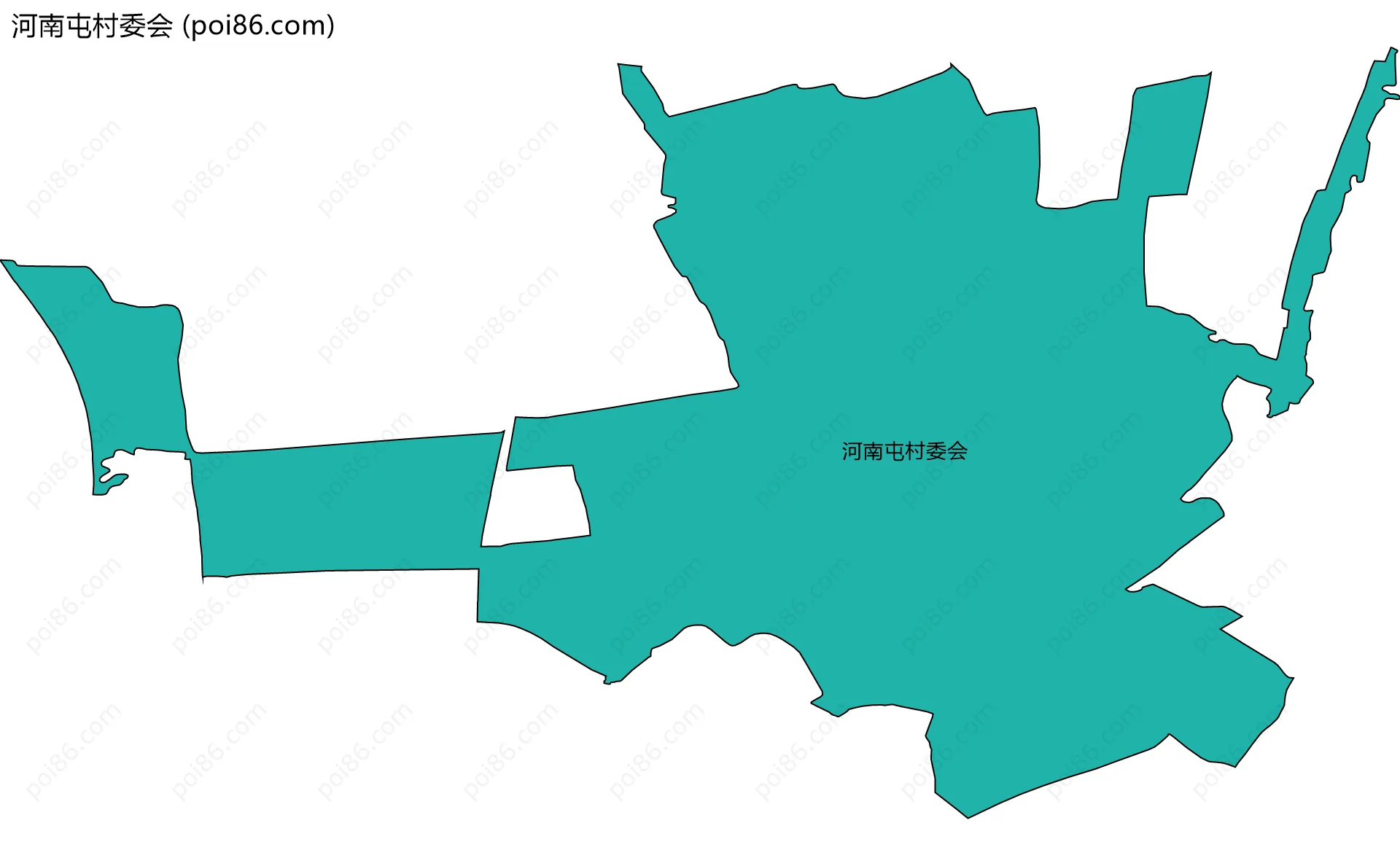 河南屯村委会边界地图