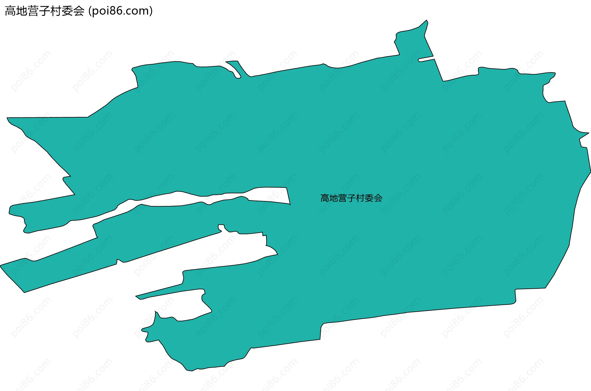 高地营子村委会边界地图