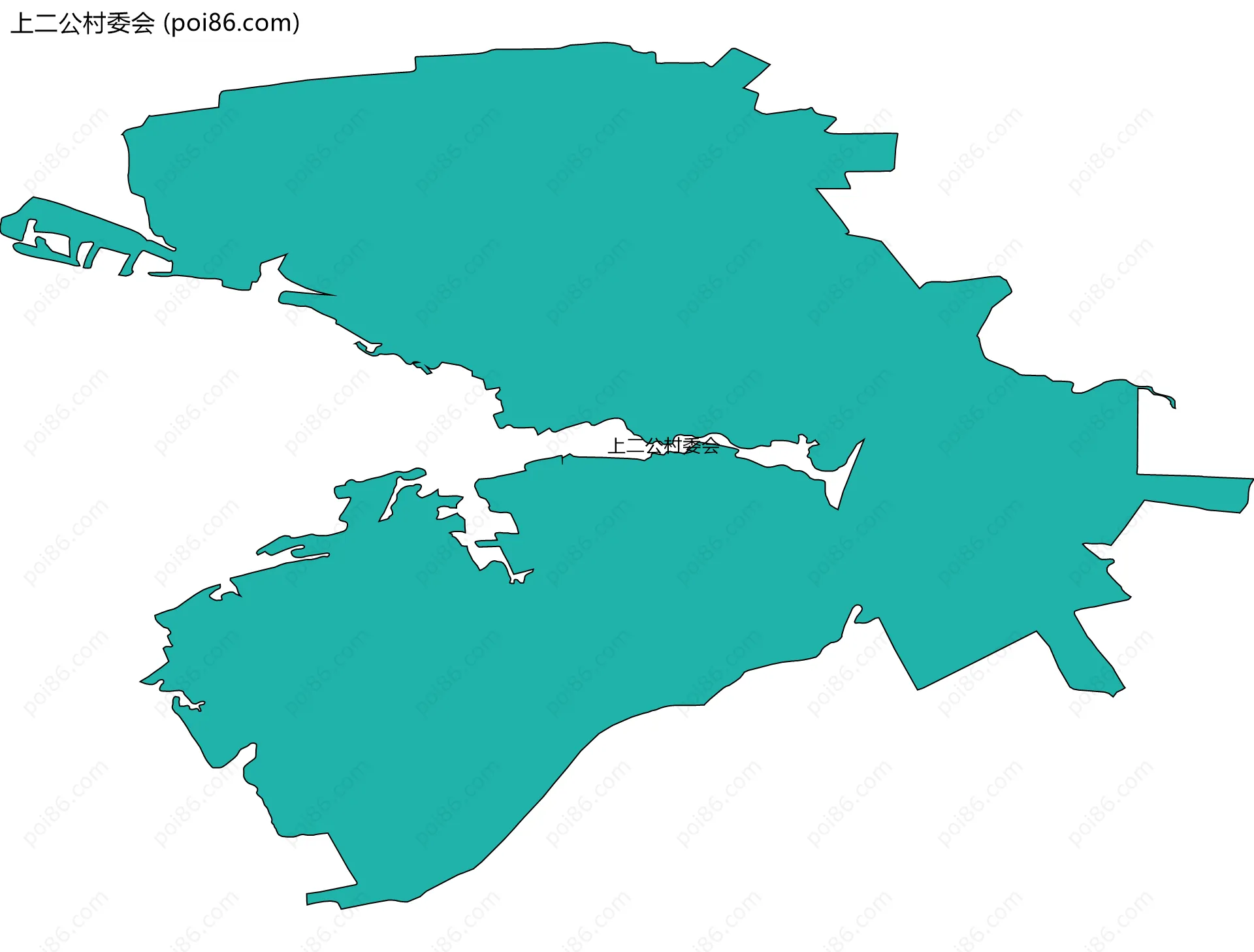 上二公村委会边界地图