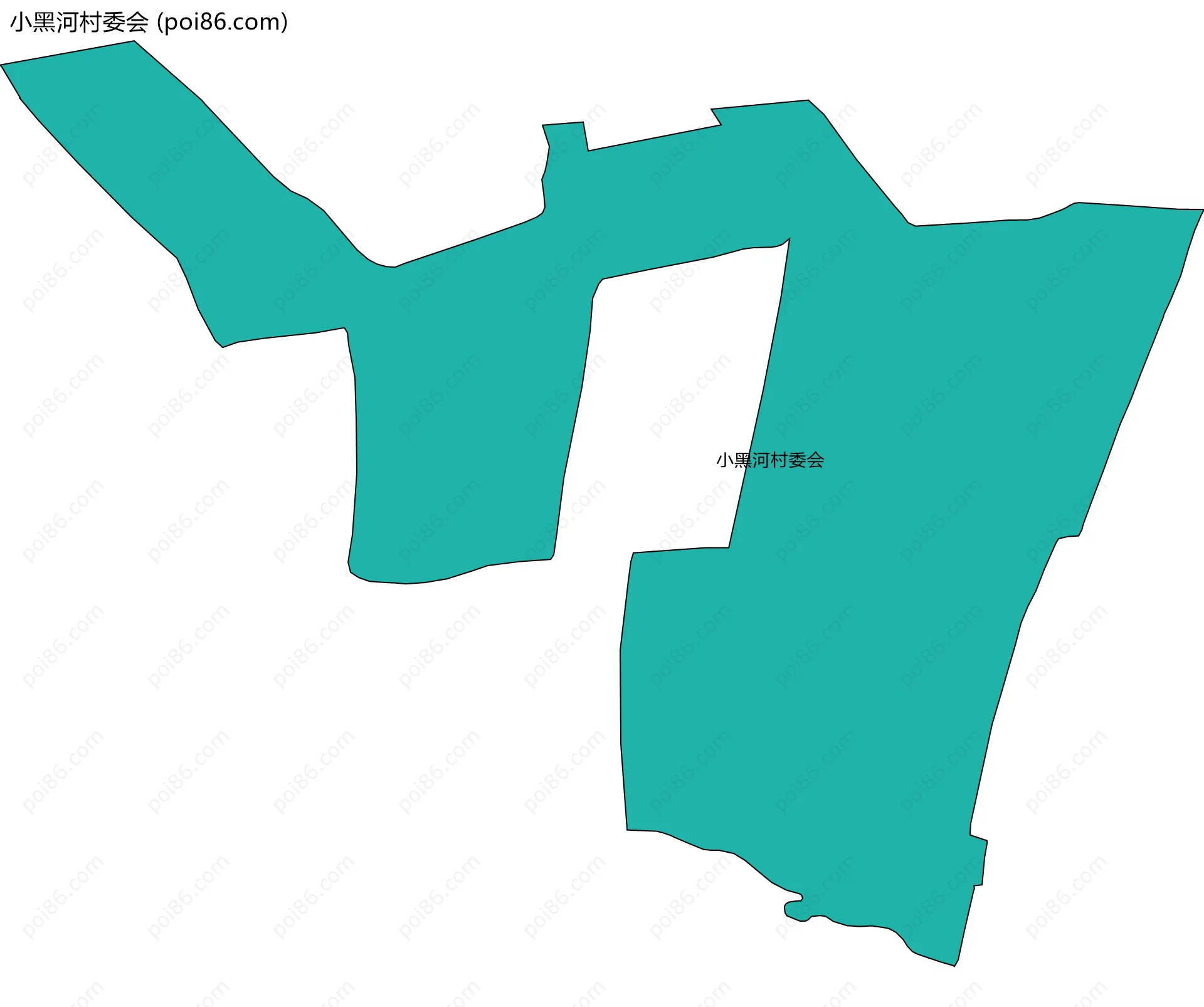 小黑河村委会边界地图