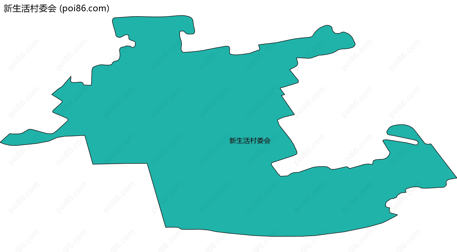 新生活村委会边界地图