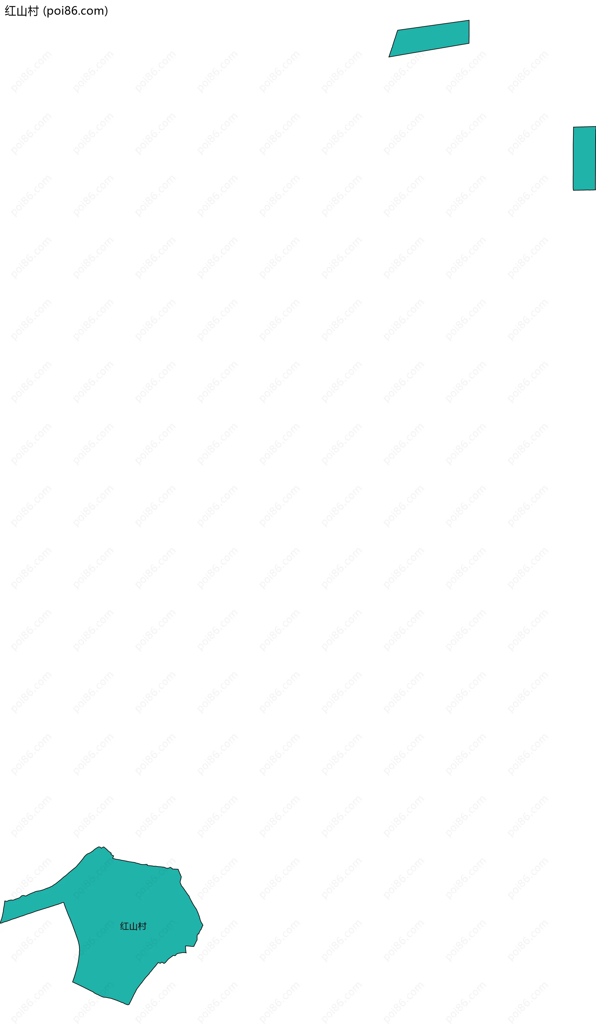 红山村边界地图