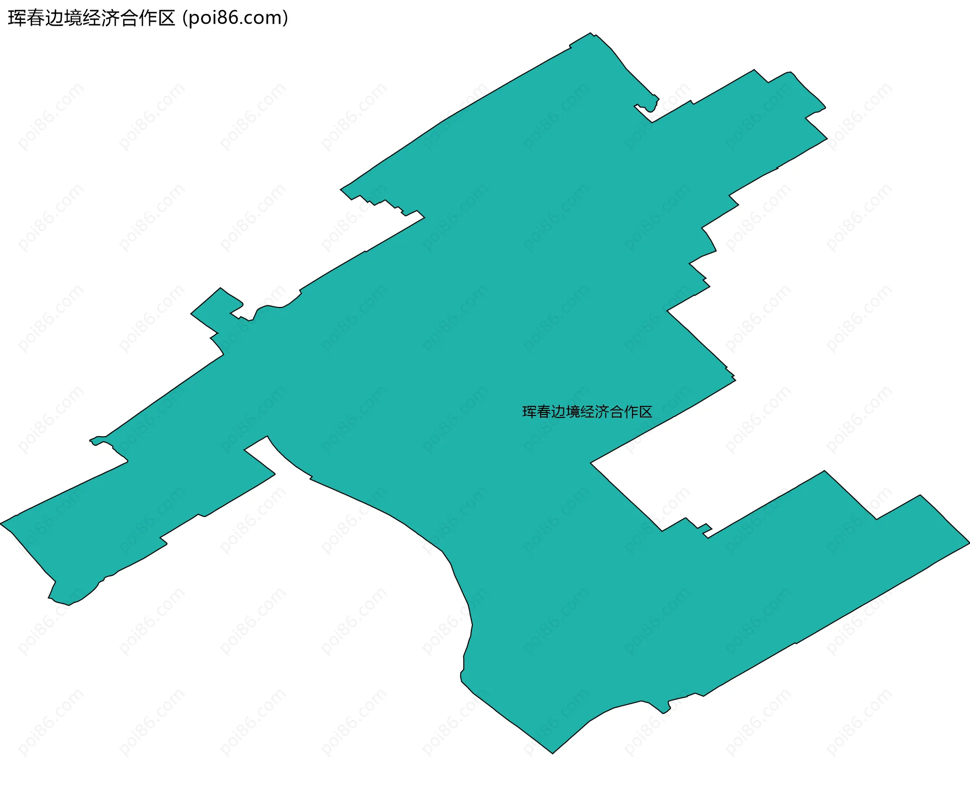 珲春边境经济合作区边界地图