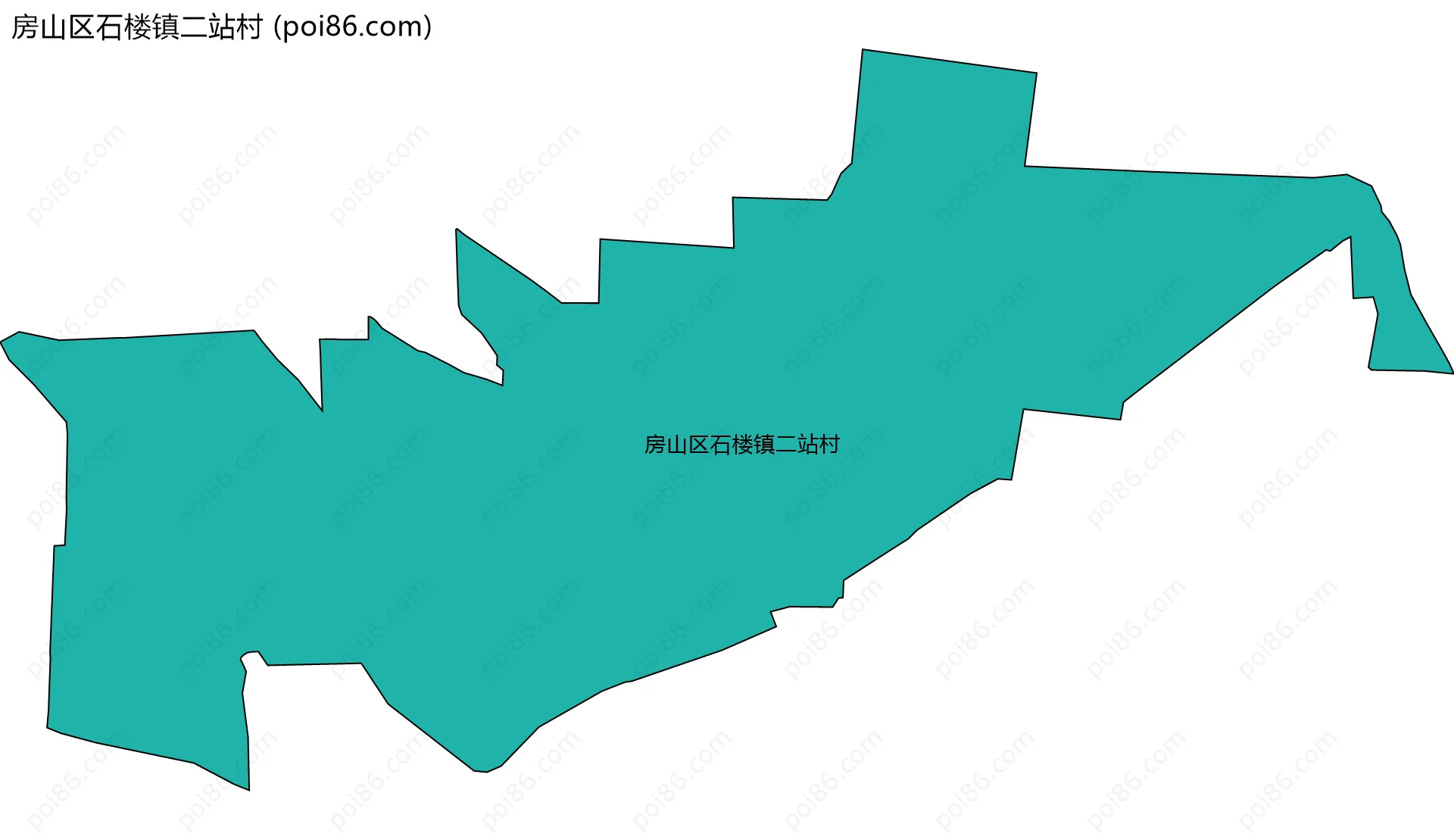 房山区石楼镇二站村边界地图