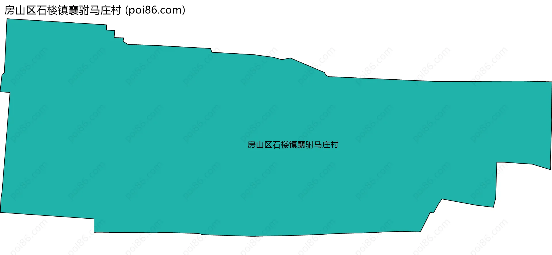 房山区石楼镇襄驸马庄村边界地图