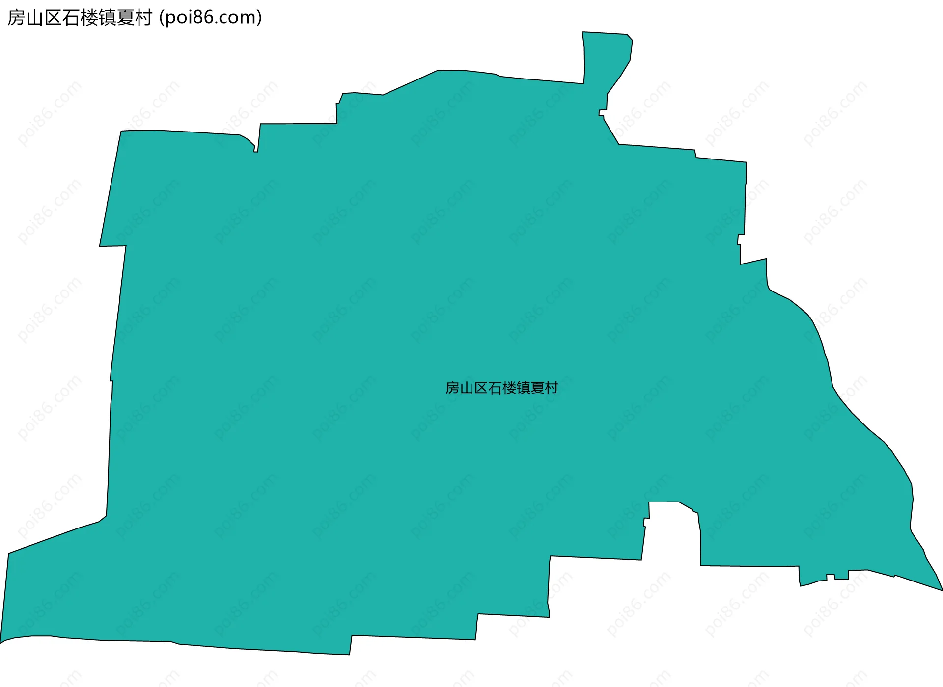 房山区石楼镇夏村边界地图