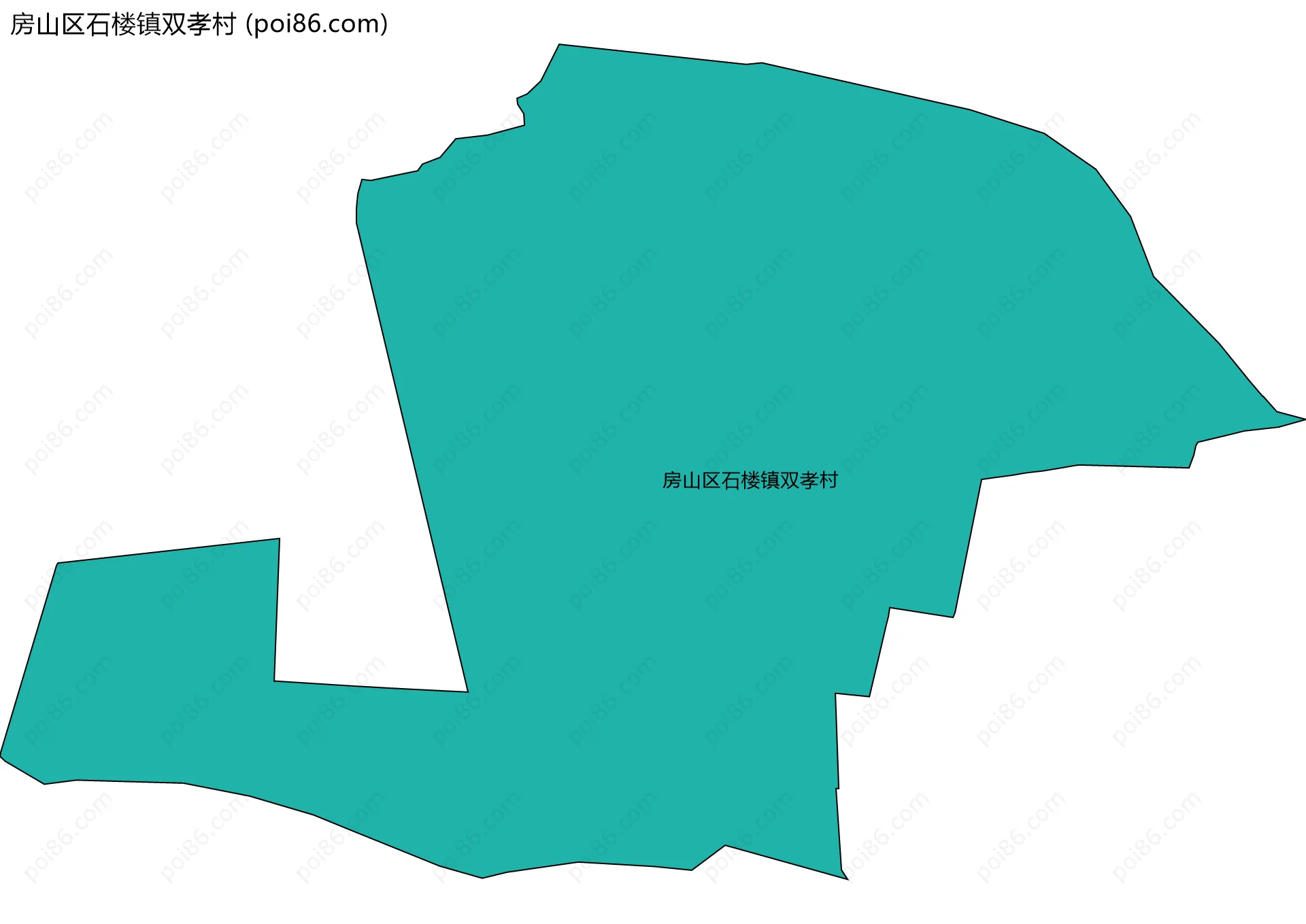 房山区石楼镇双孝村边界地图