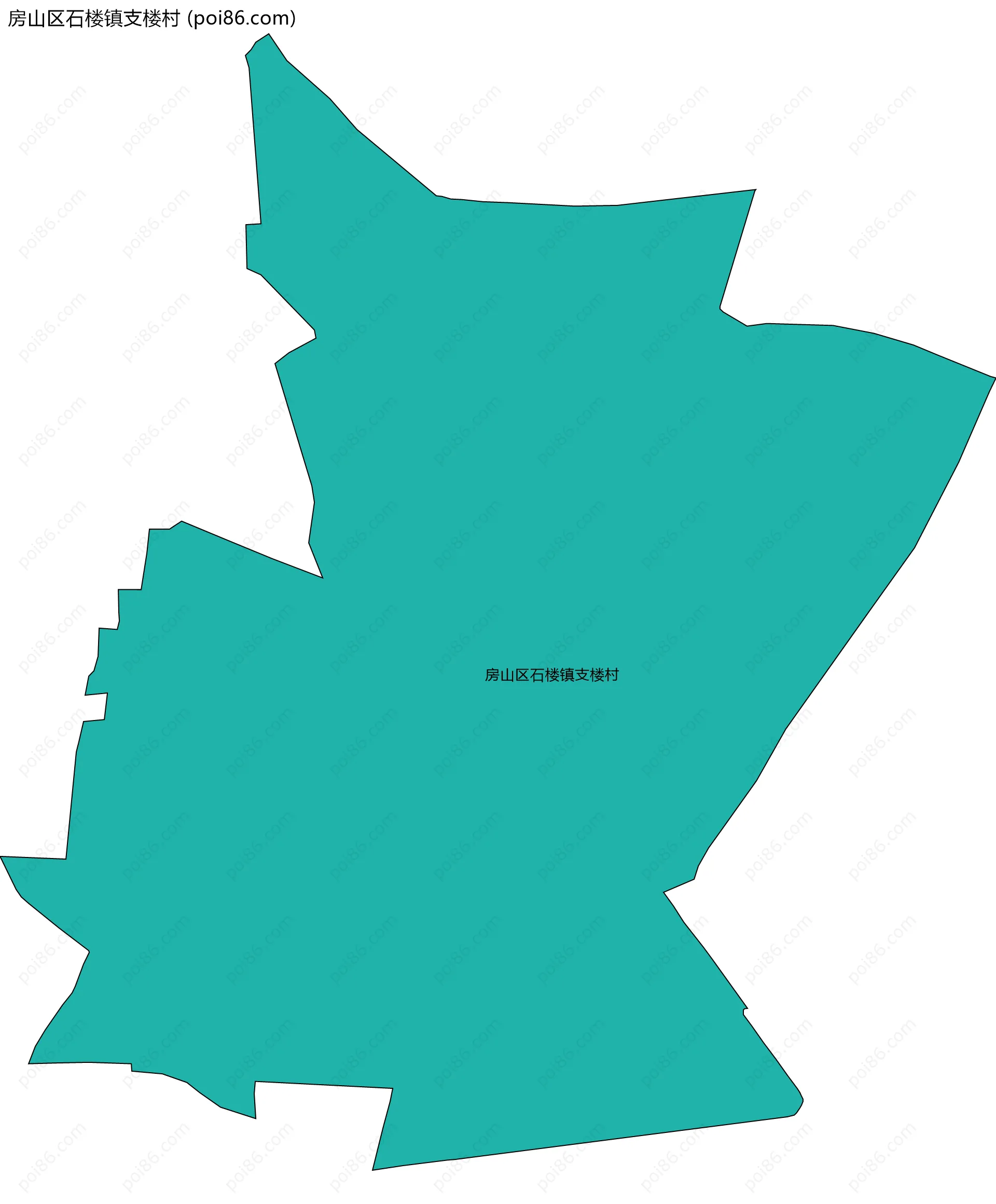 房山区石楼镇支楼村边界地图