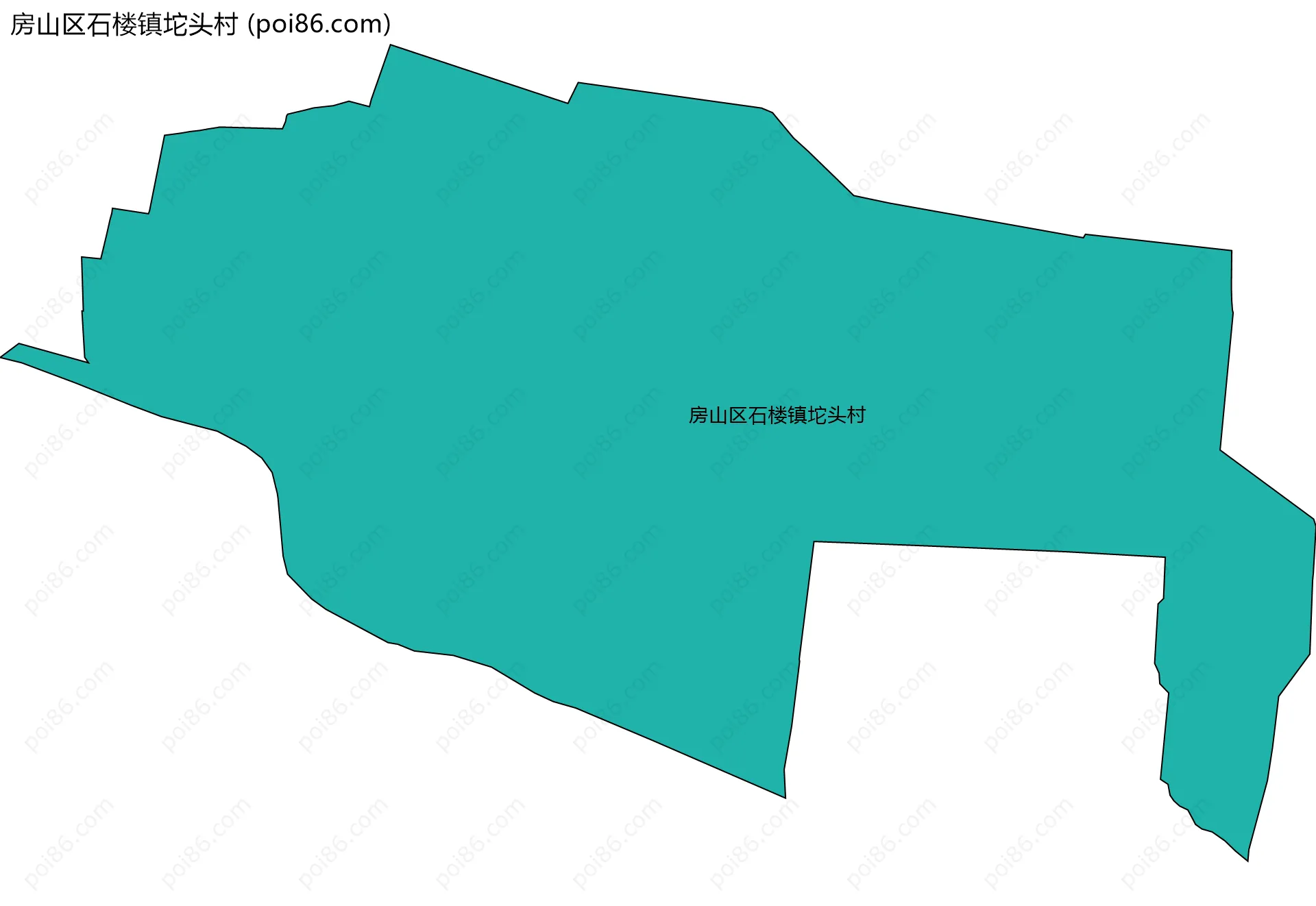 房山区石楼镇坨头村边界地图