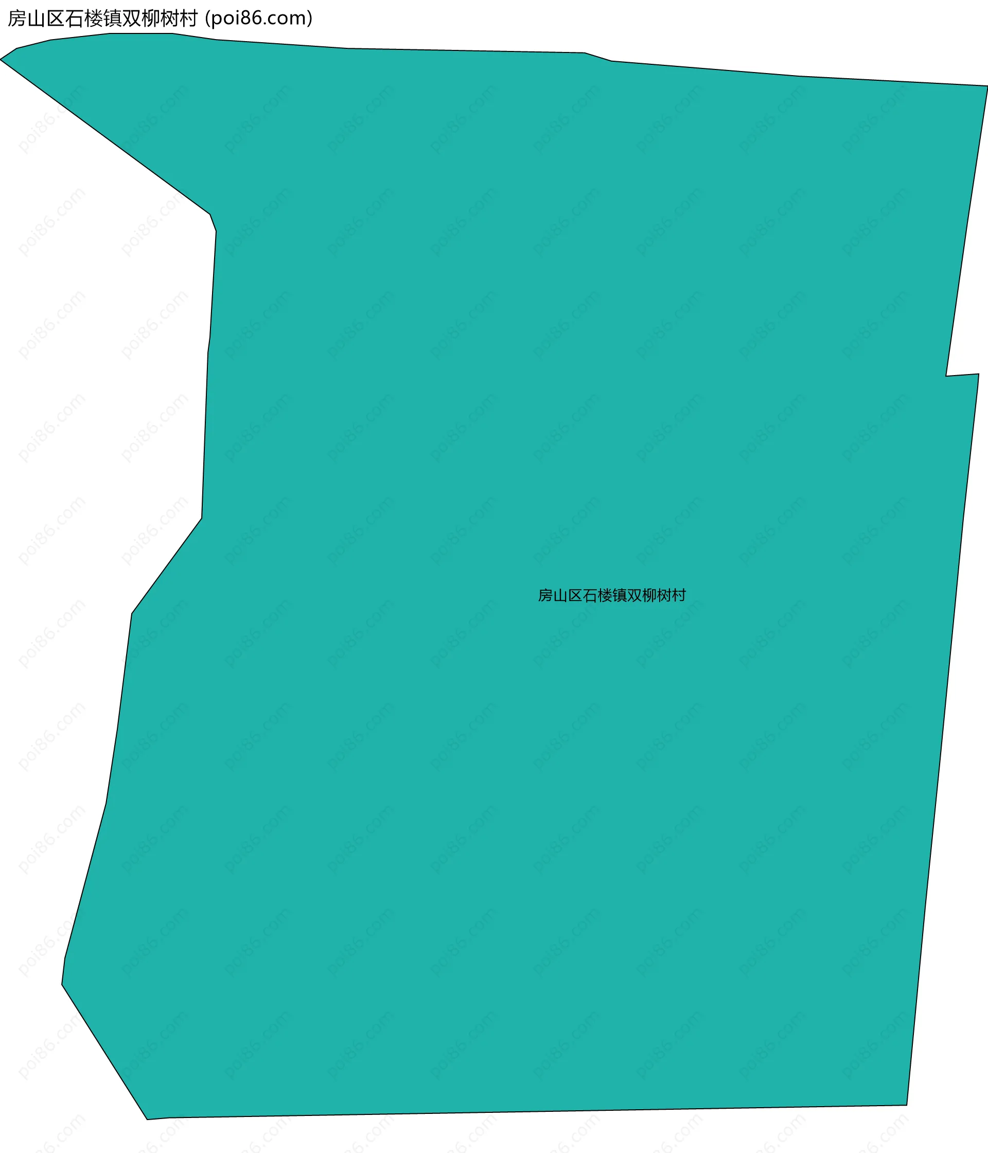 房山区石楼镇双柳树村边界地图