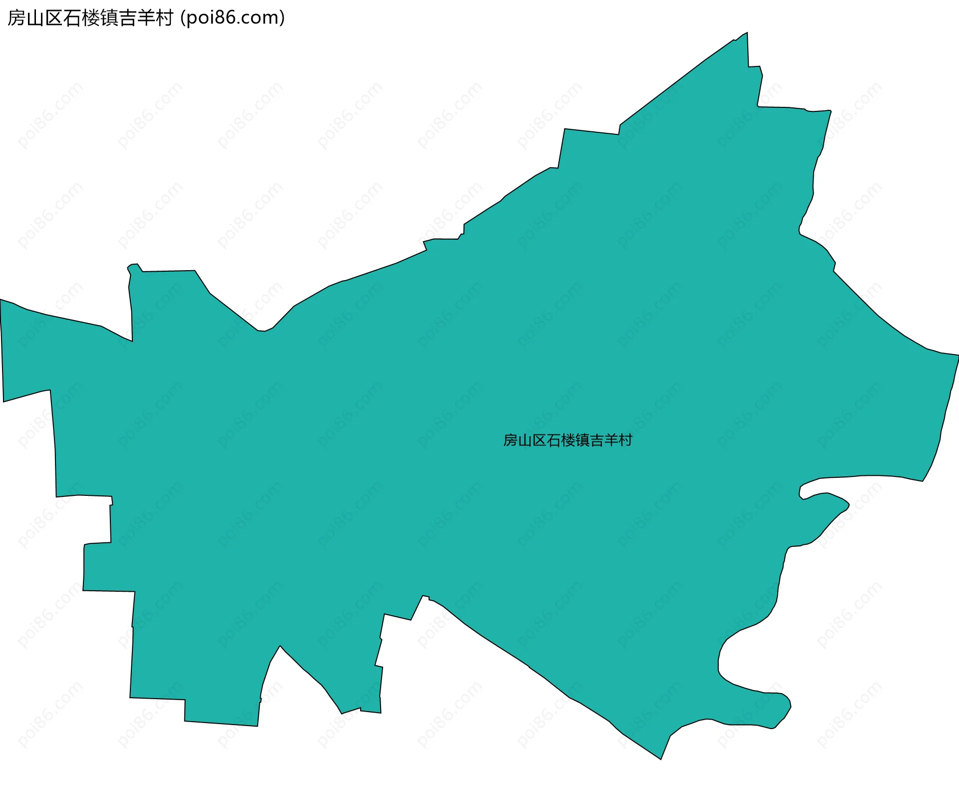 房山区石楼镇吉羊村边界地图