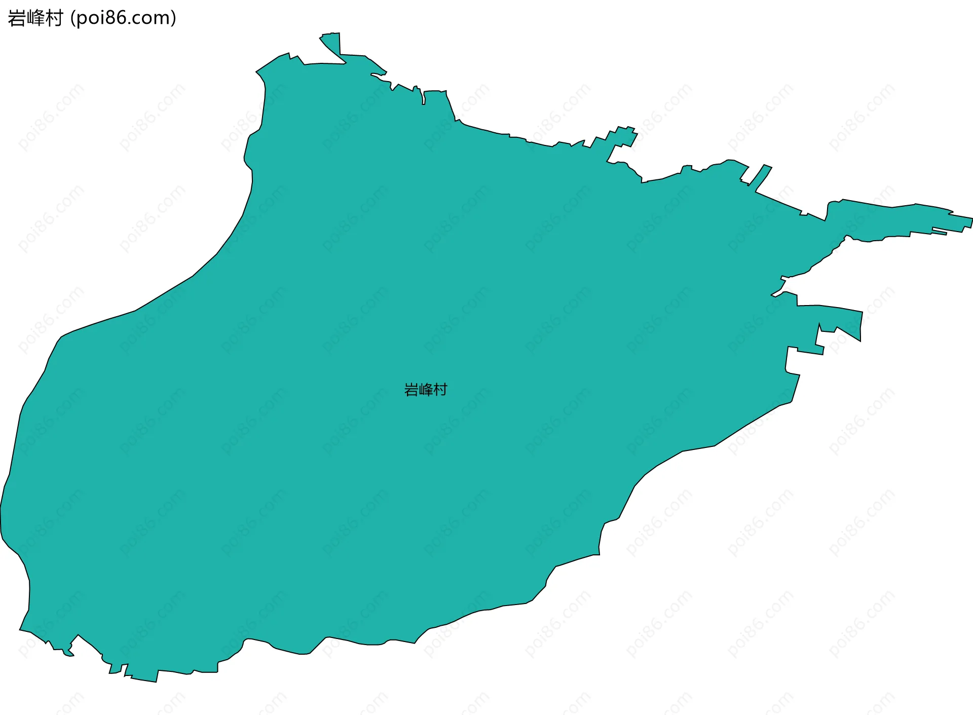 岩峰村边界地图