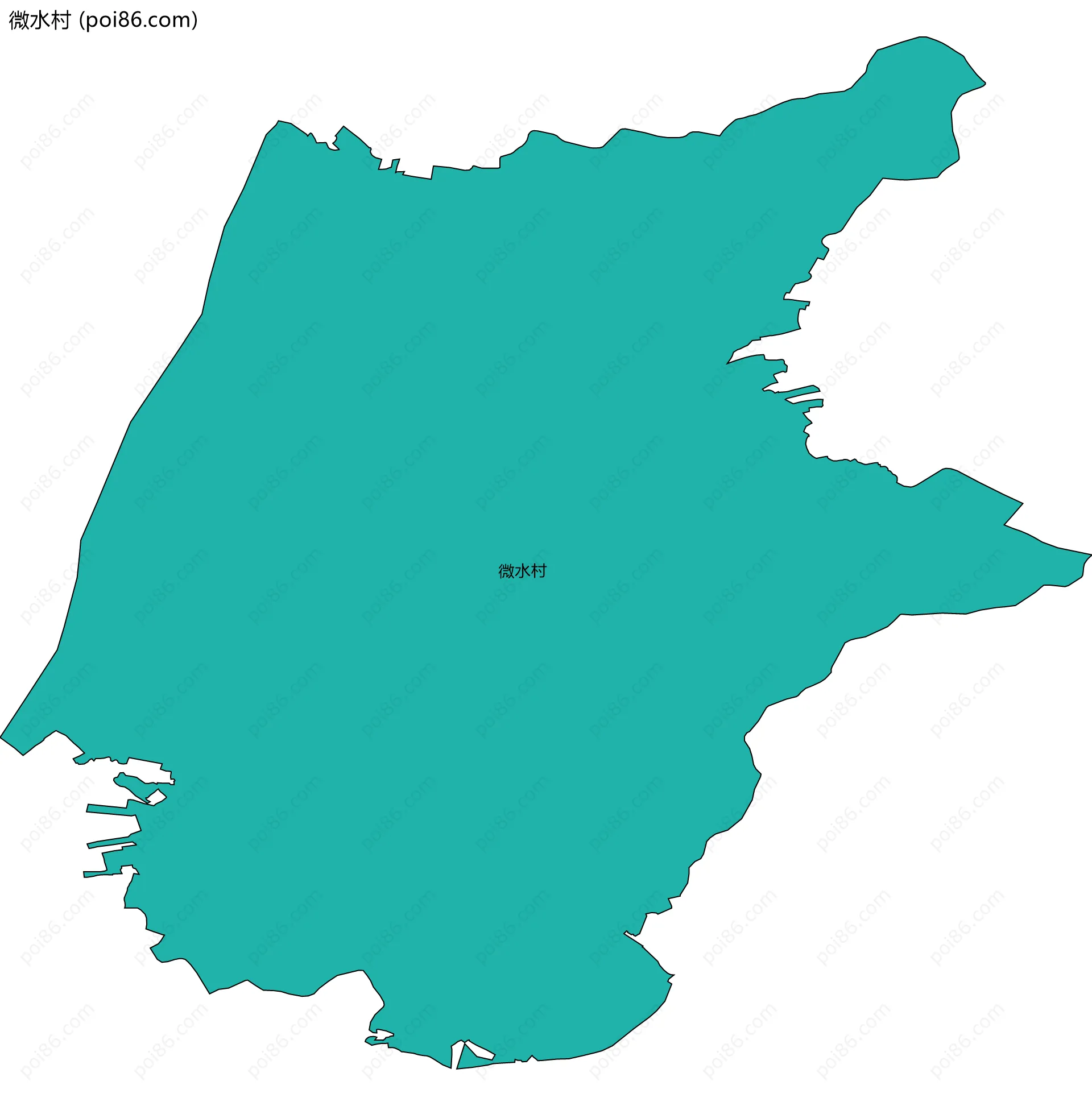 微水村边界地图