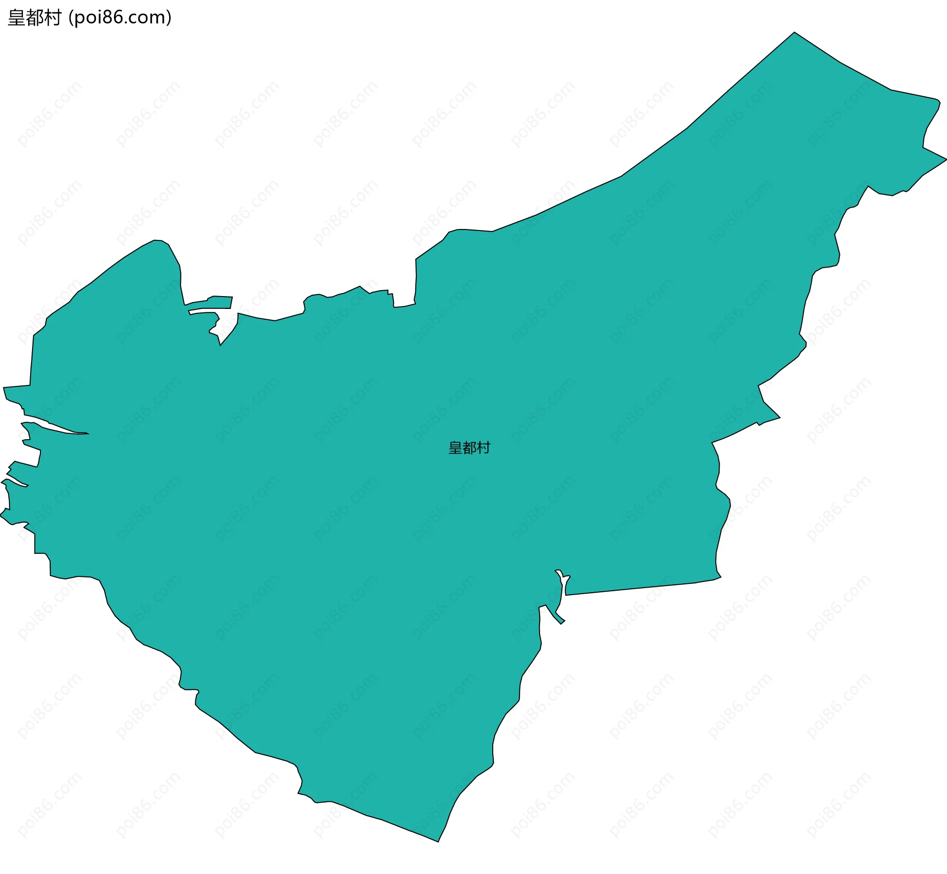 皇都村边界地图