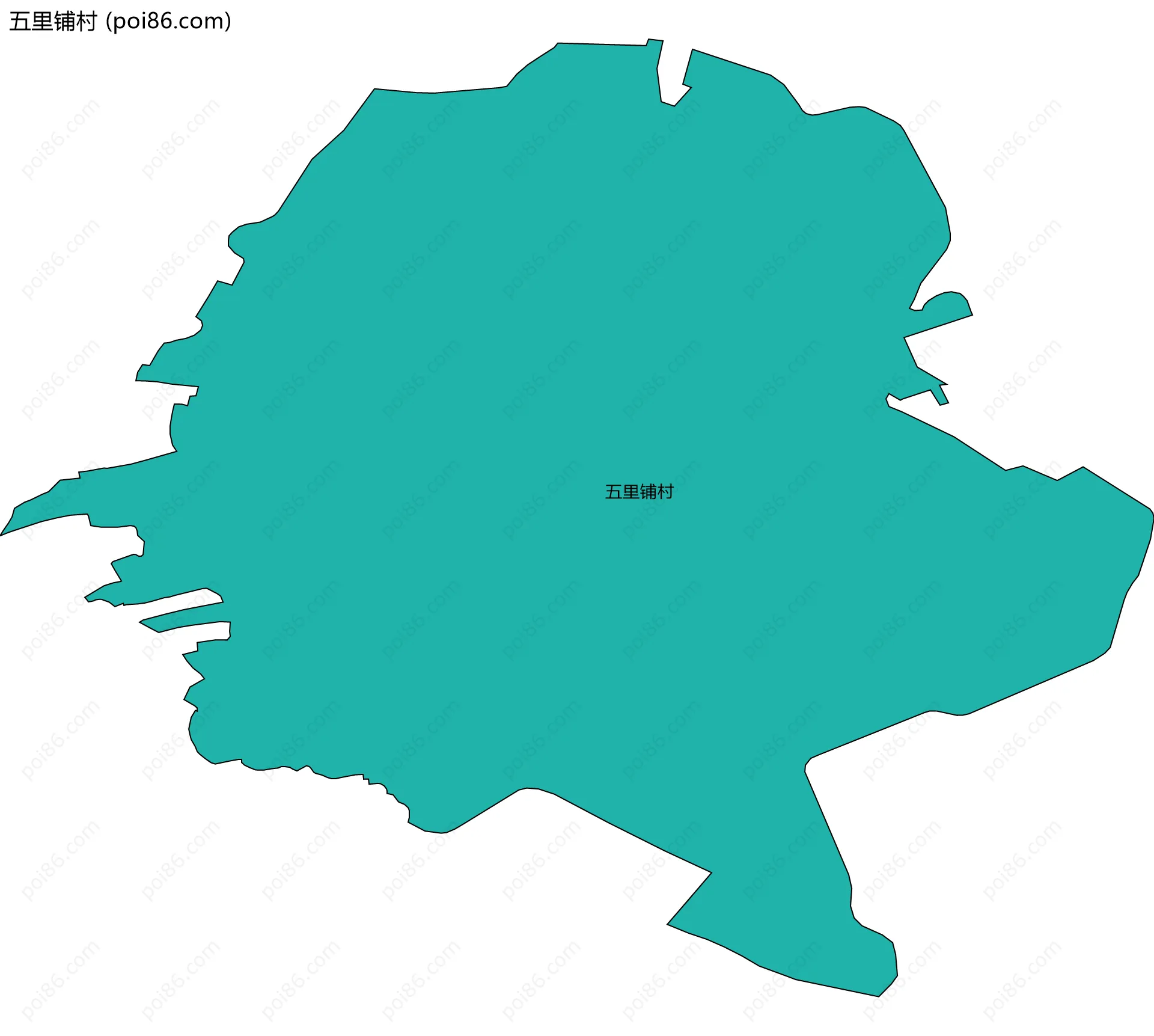 五里铺村边界地图