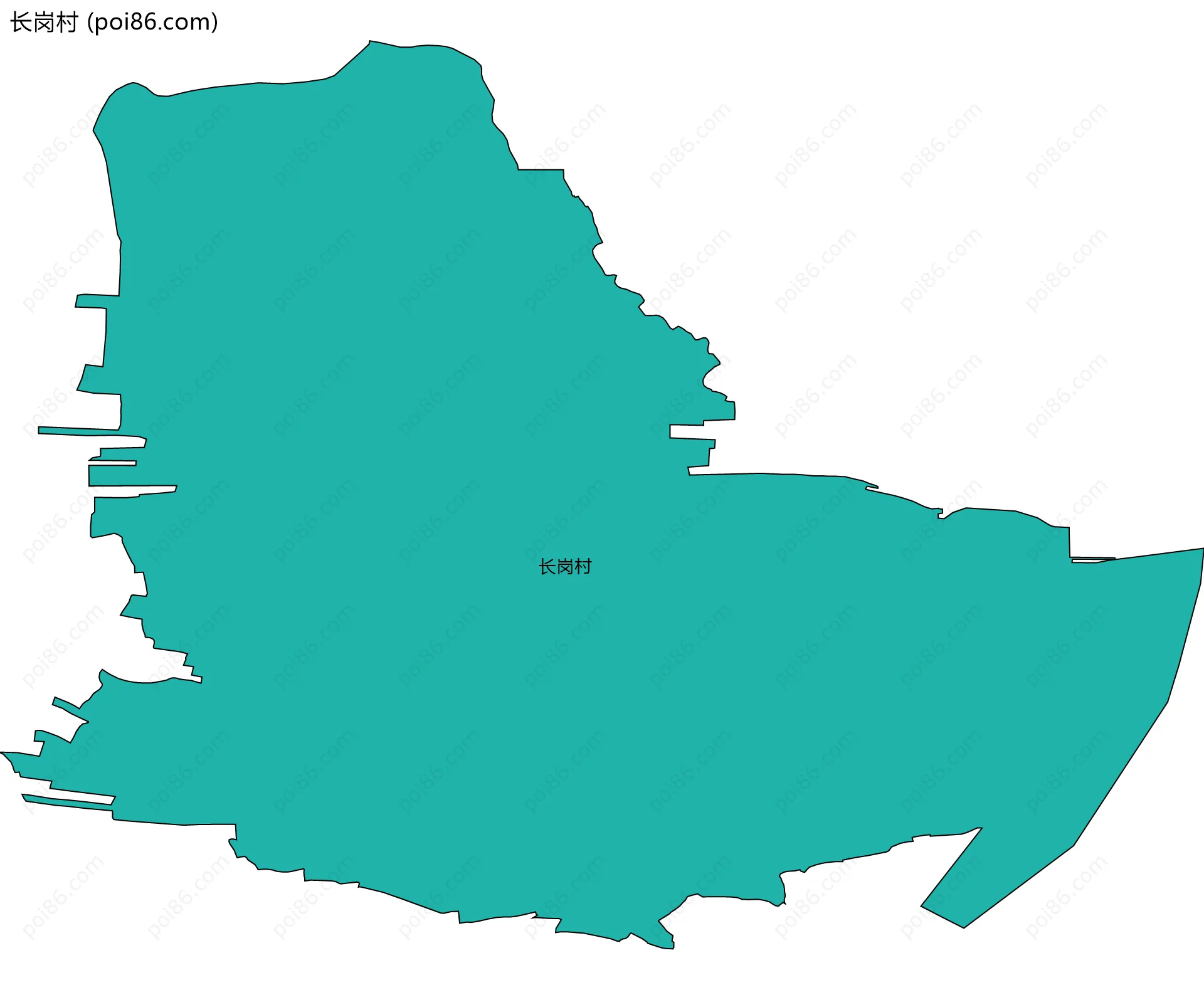 长岗村边界地图