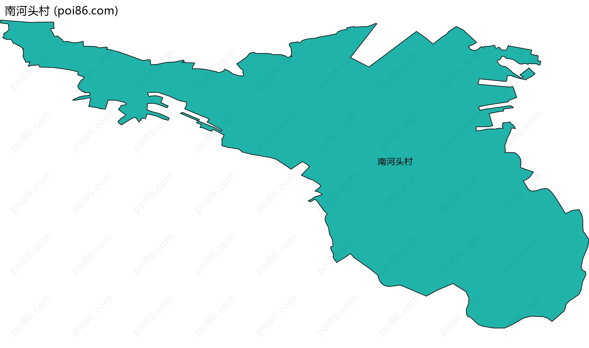 南河头村边界地图