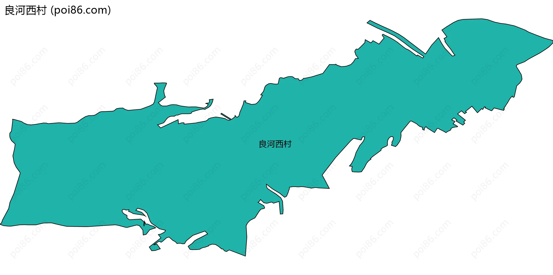 良河西村边界地图