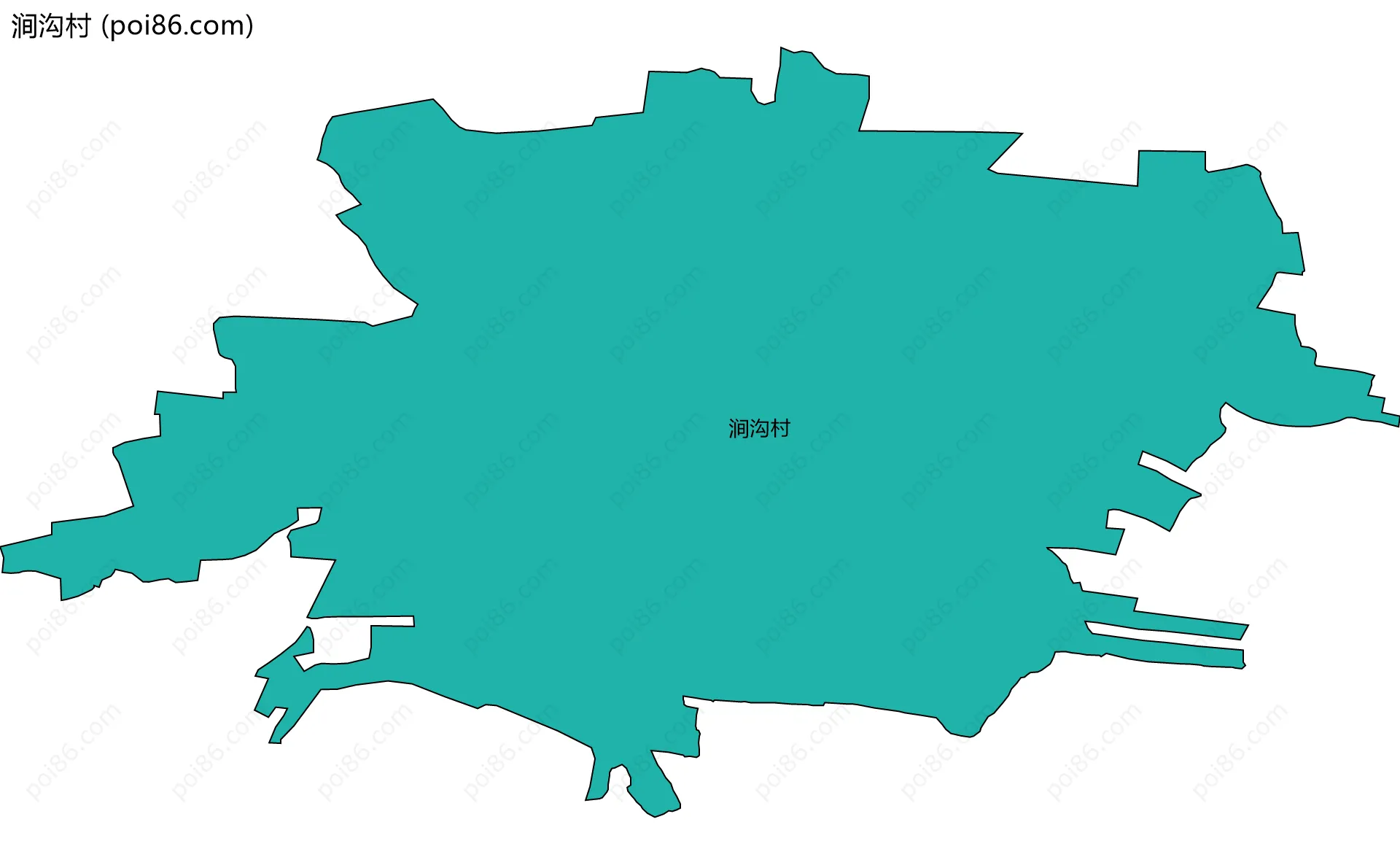 涧沟村边界地图