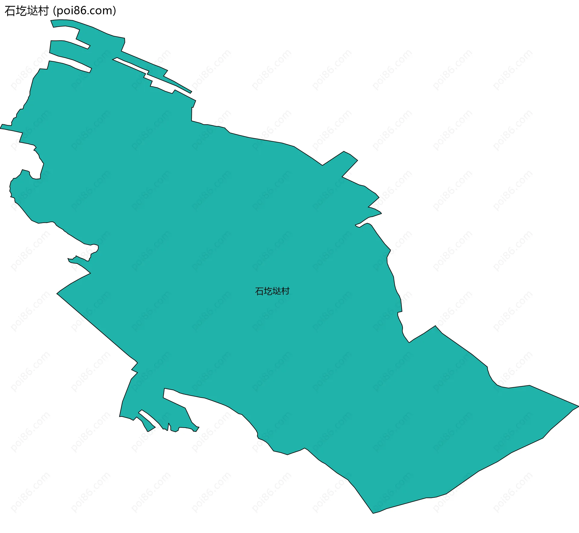 石圪垯村边界地图