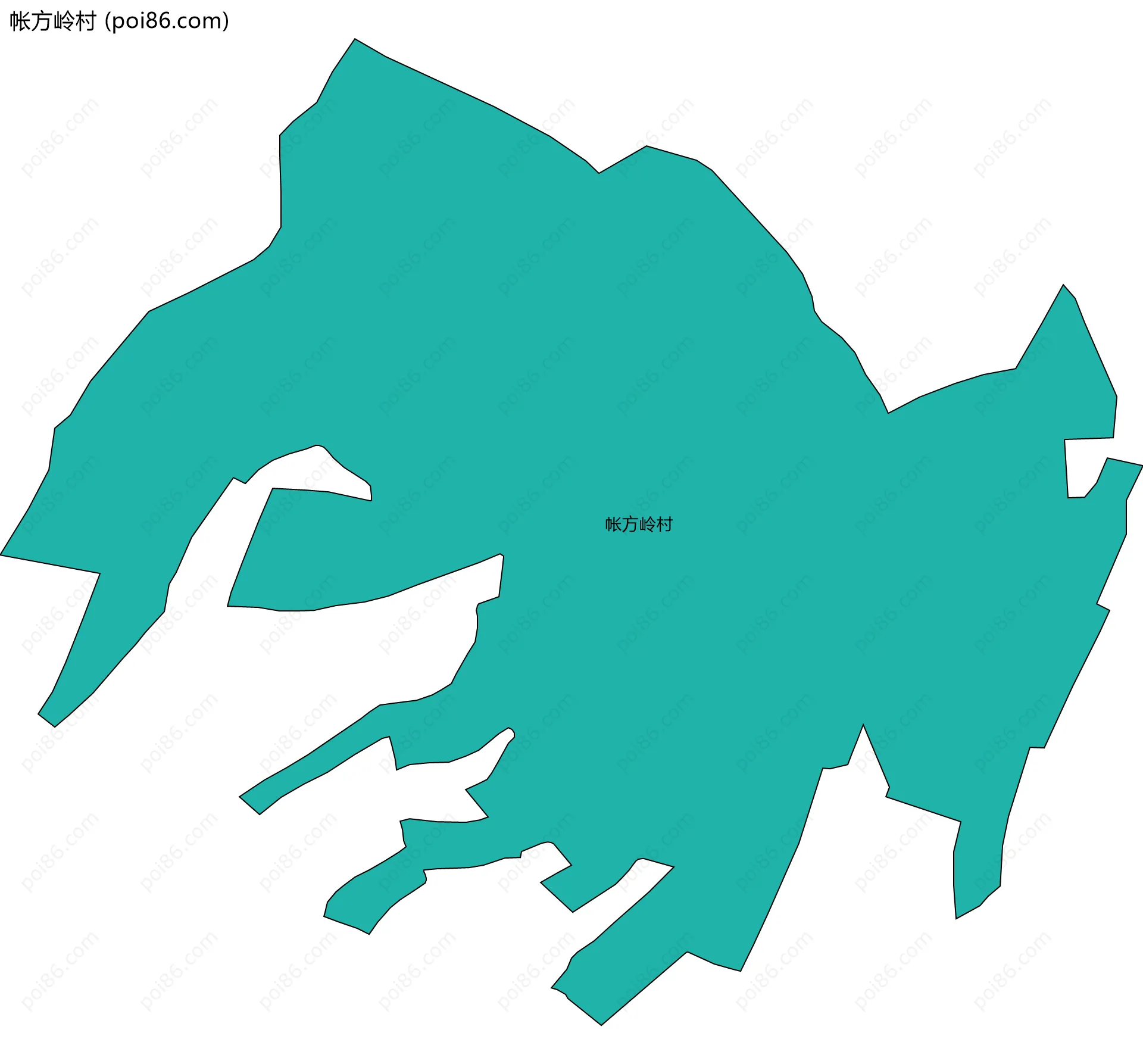 帐方岭村边界地图