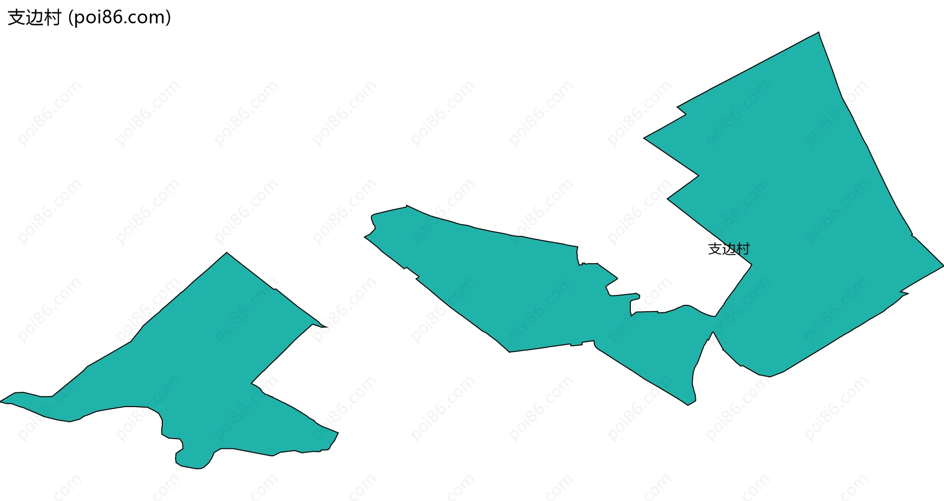 支边村边界地图