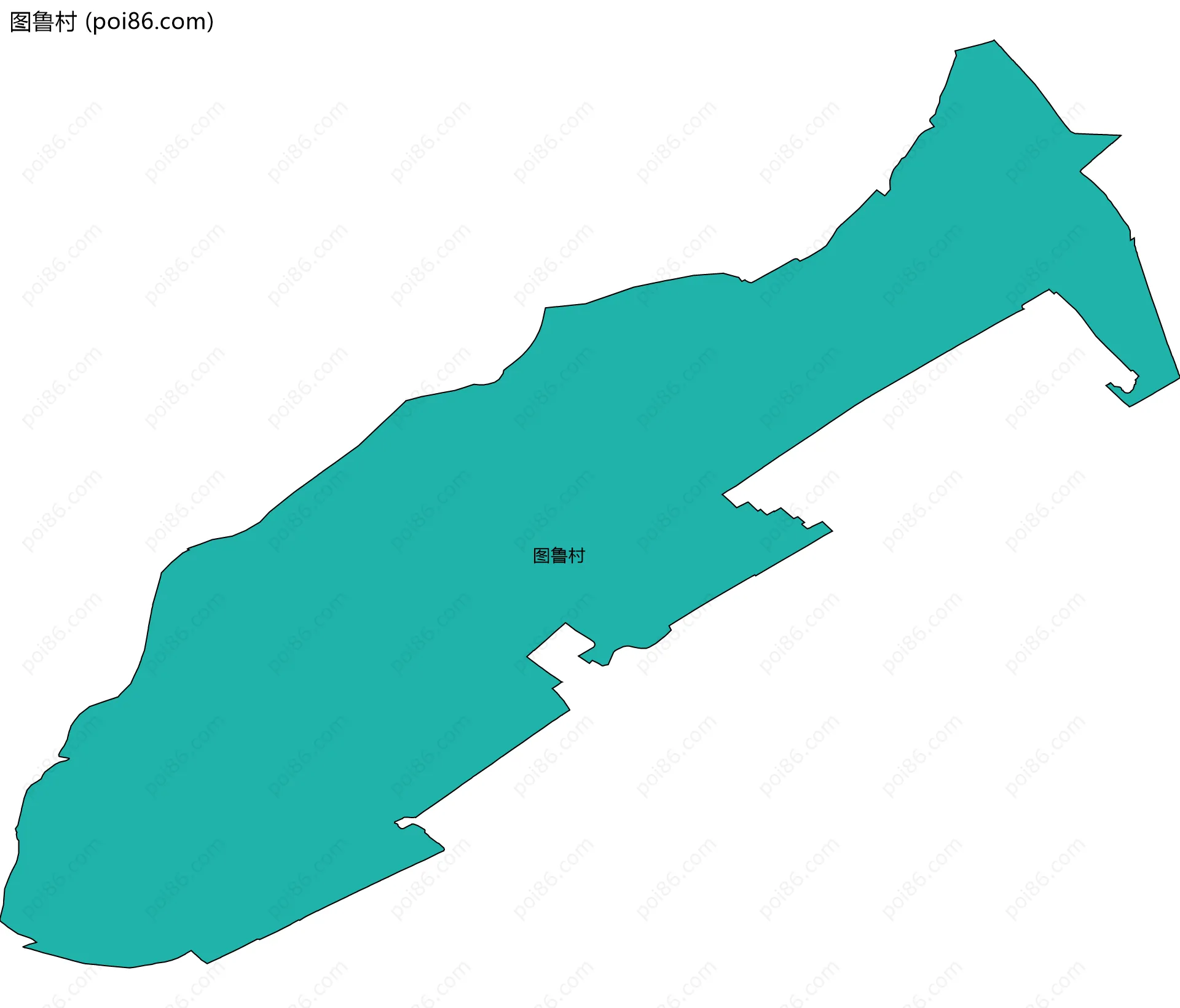 图鲁村边界地图