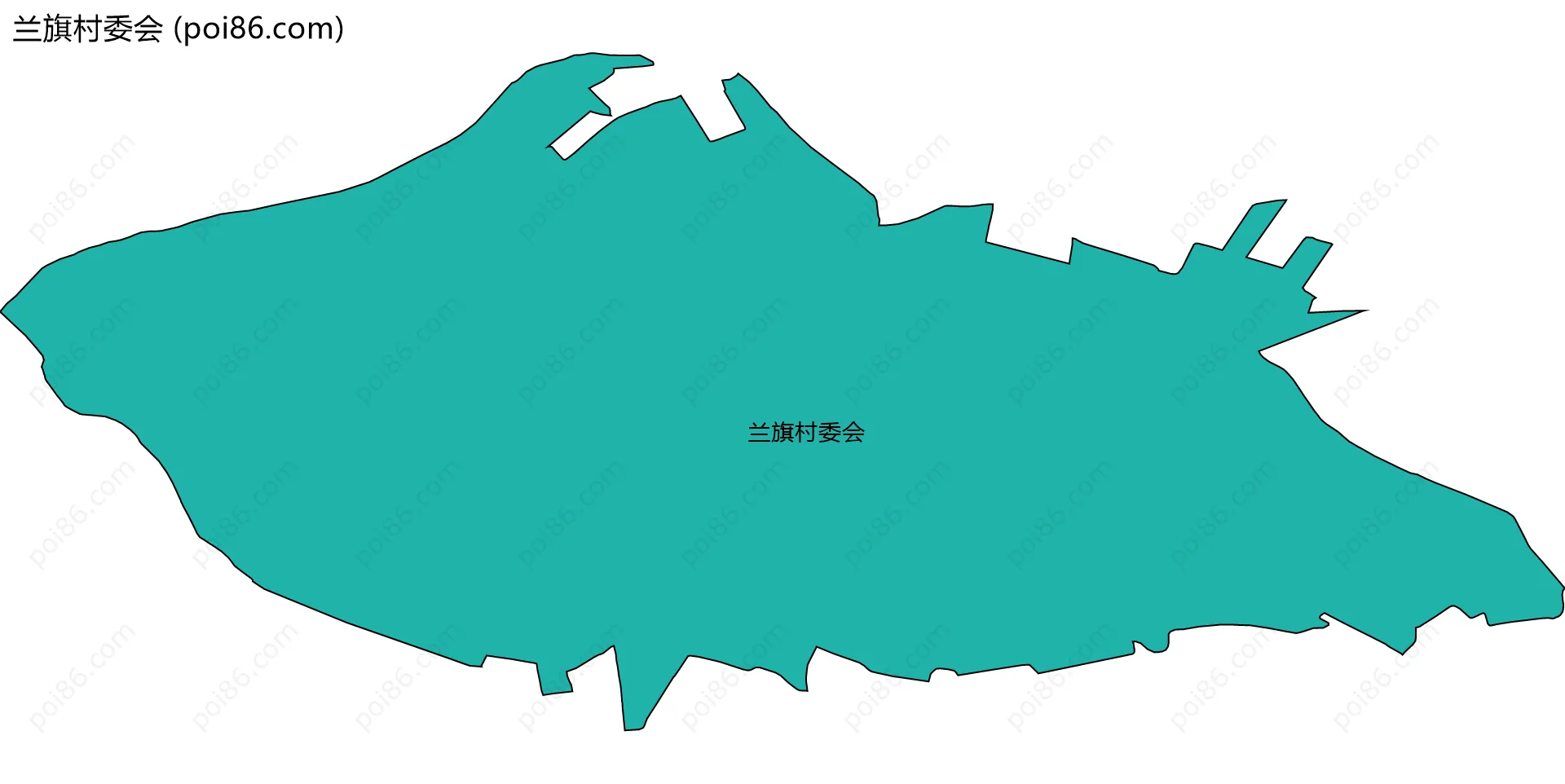 兰旗村委会边界地图