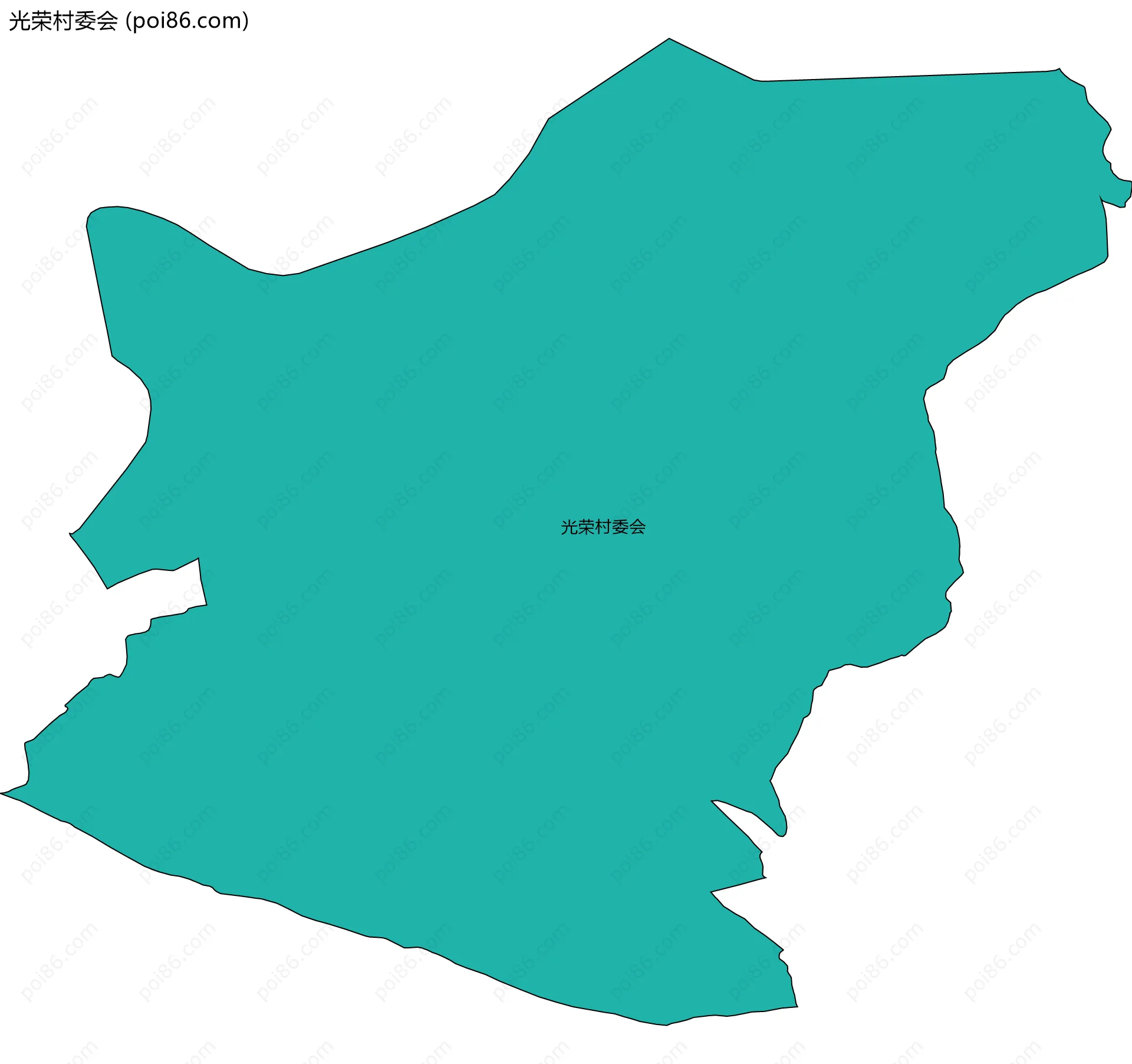 光荣村委会边界地图