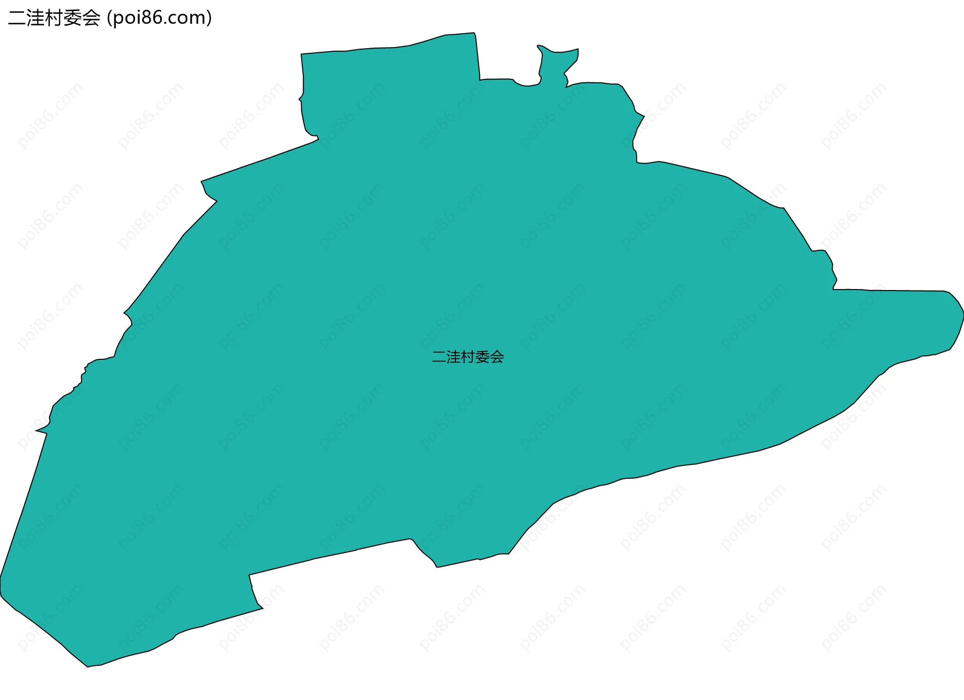 二洼村委会边界地图