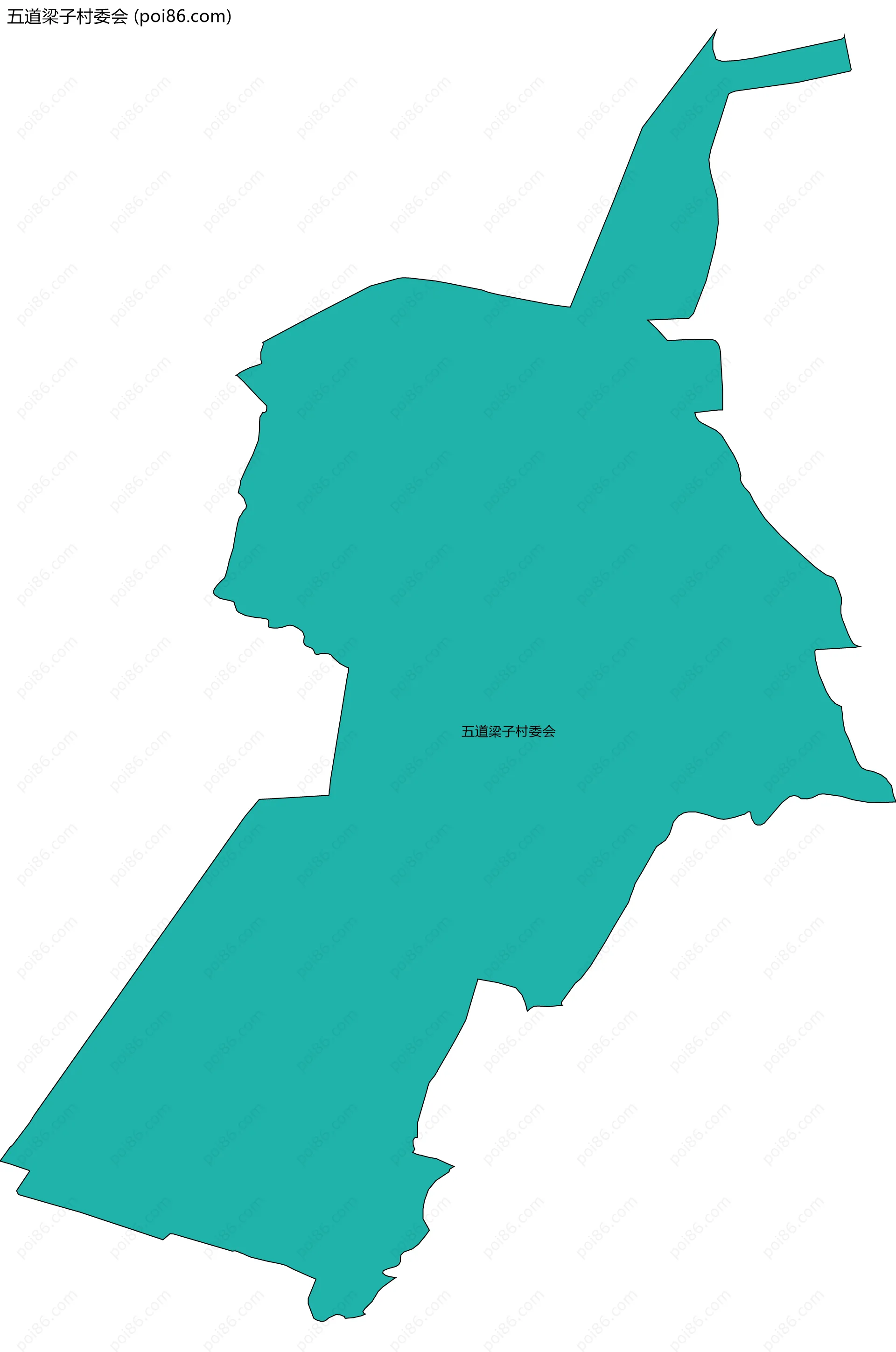 五道梁子村委会边界地图