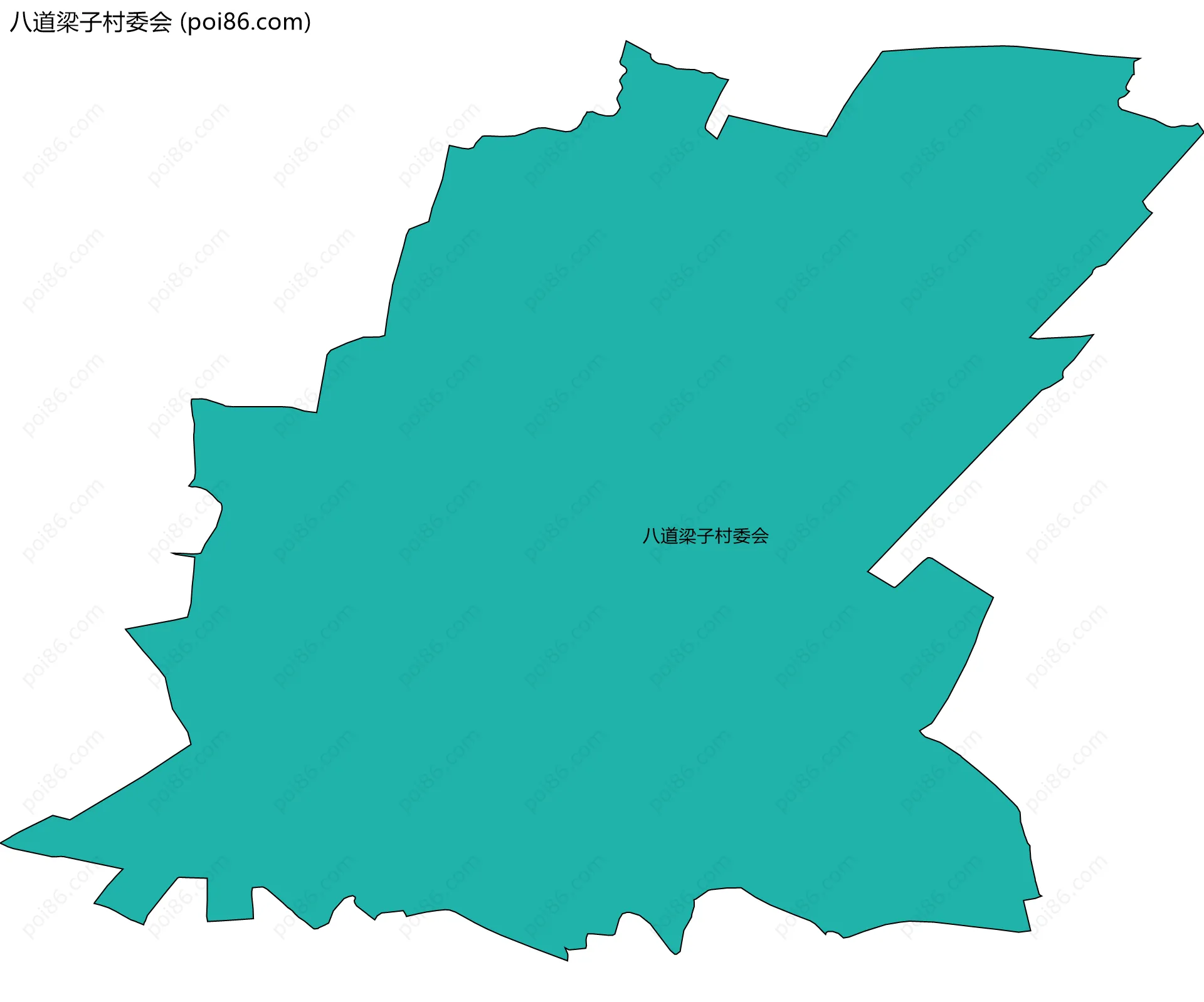 八道梁子村委会边界地图