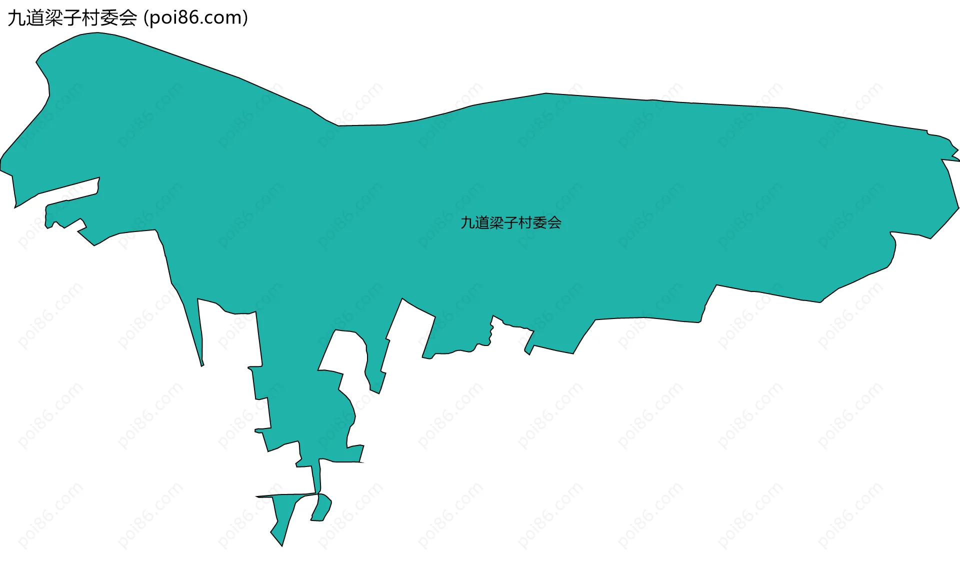 九道梁子村委会边界地图