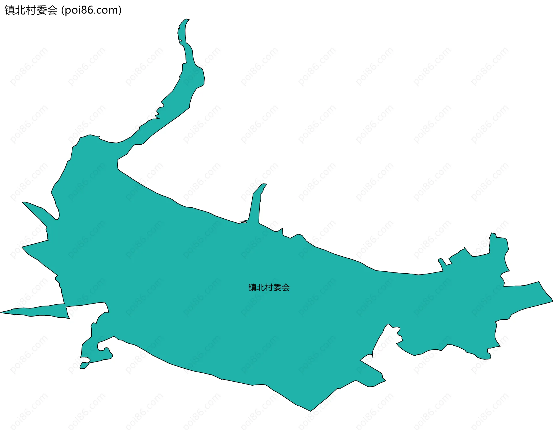 镇北村委会边界地图