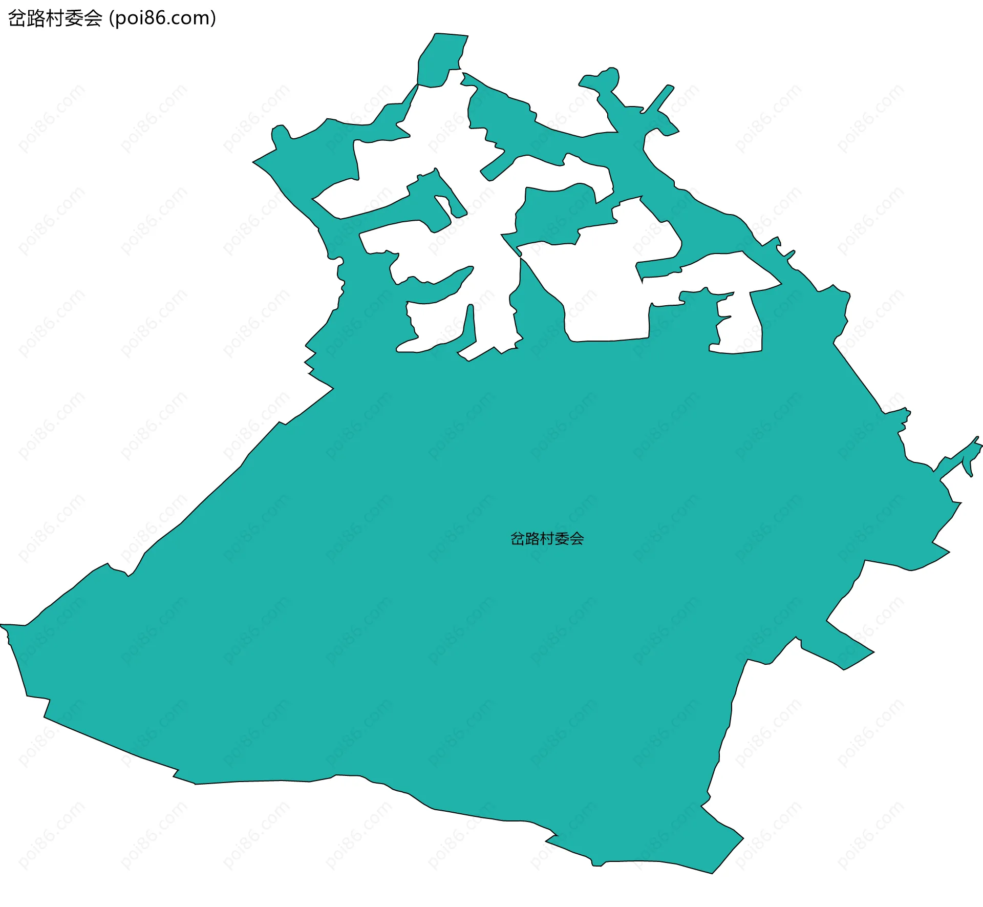 岔路村委会边界地图